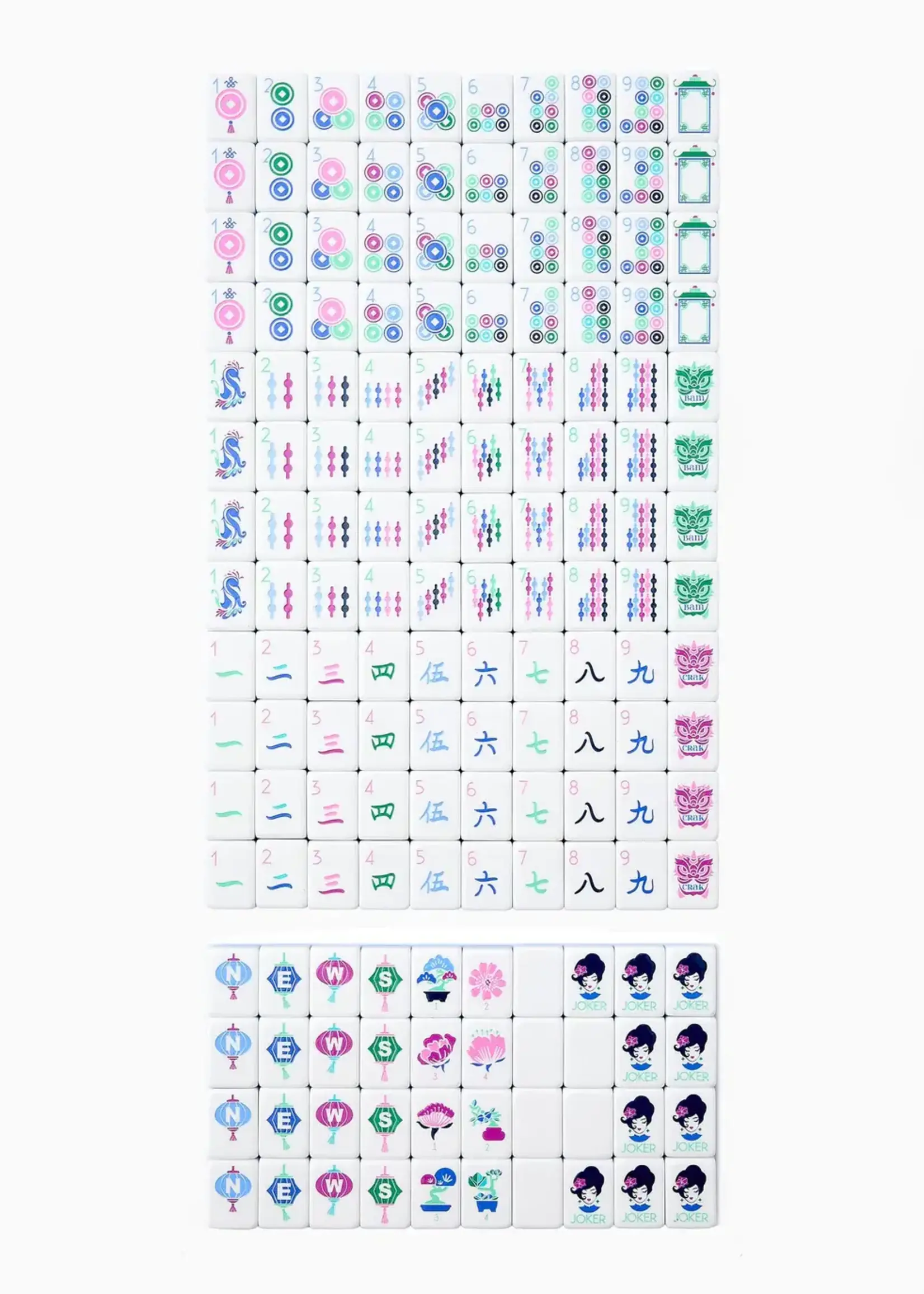 Oh My Mahjong Mahjong Tiles: Lola Blue Ombre