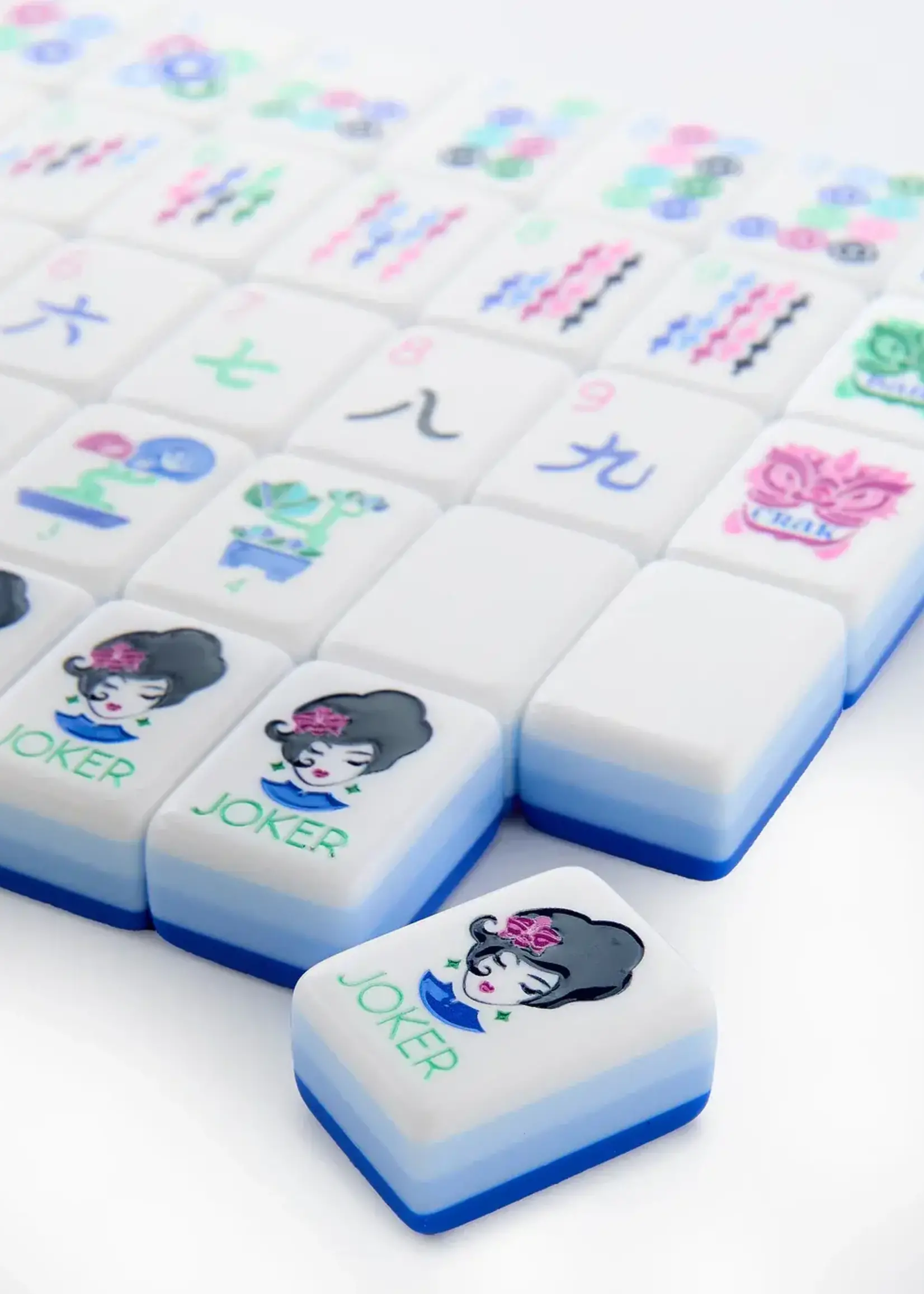 Oh My Mahjong Mahjong Tiles: Lola Blue Ombre