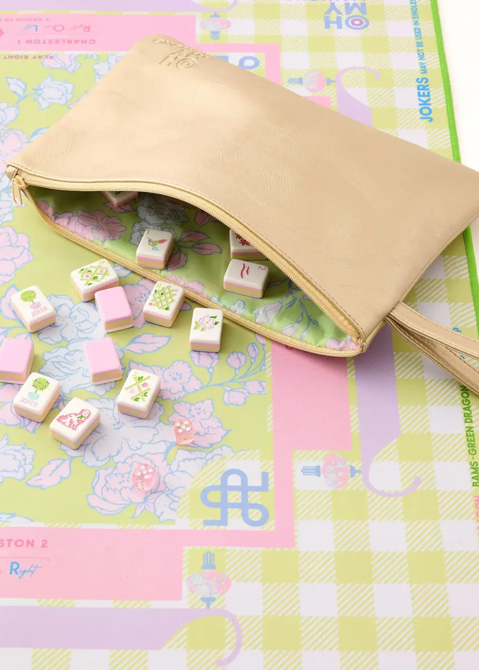 Oh My Mahjong Tile Bag : Champagne Bloom