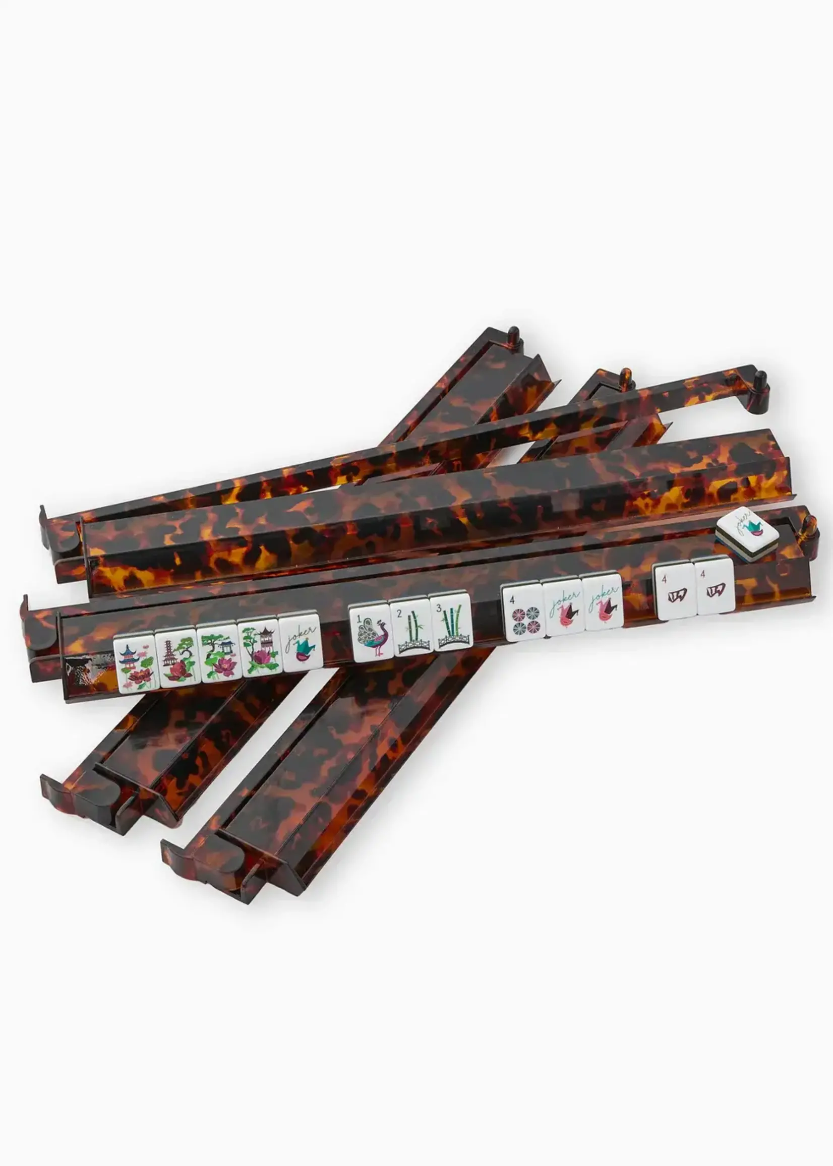 Oh My Mahjong Acrylic Rack and Pusher Set : Tortoise