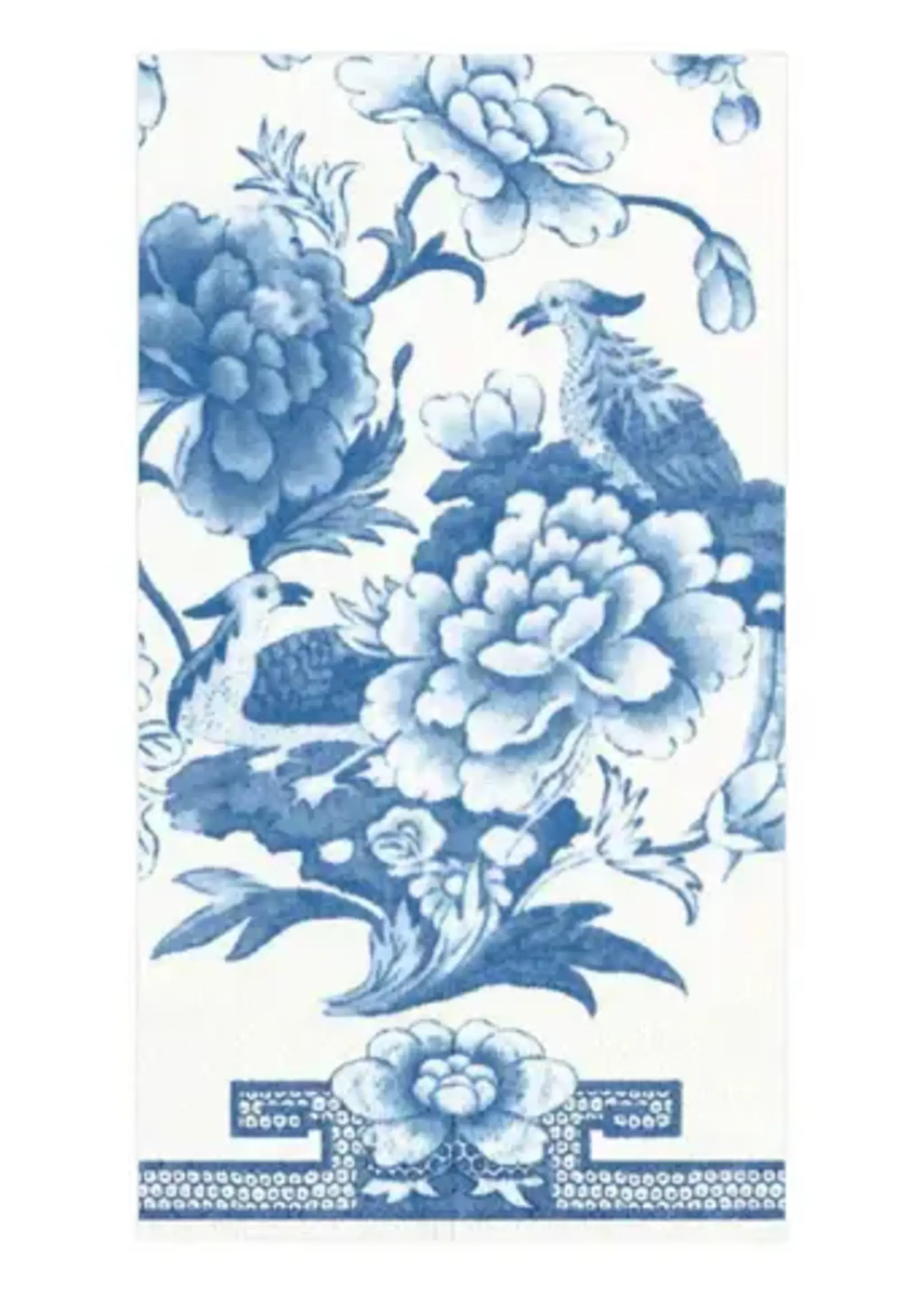 Caspari Guest Towel : Blue and White