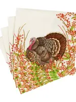 Caspari Cocktail Napkins : Turkey and Berries
