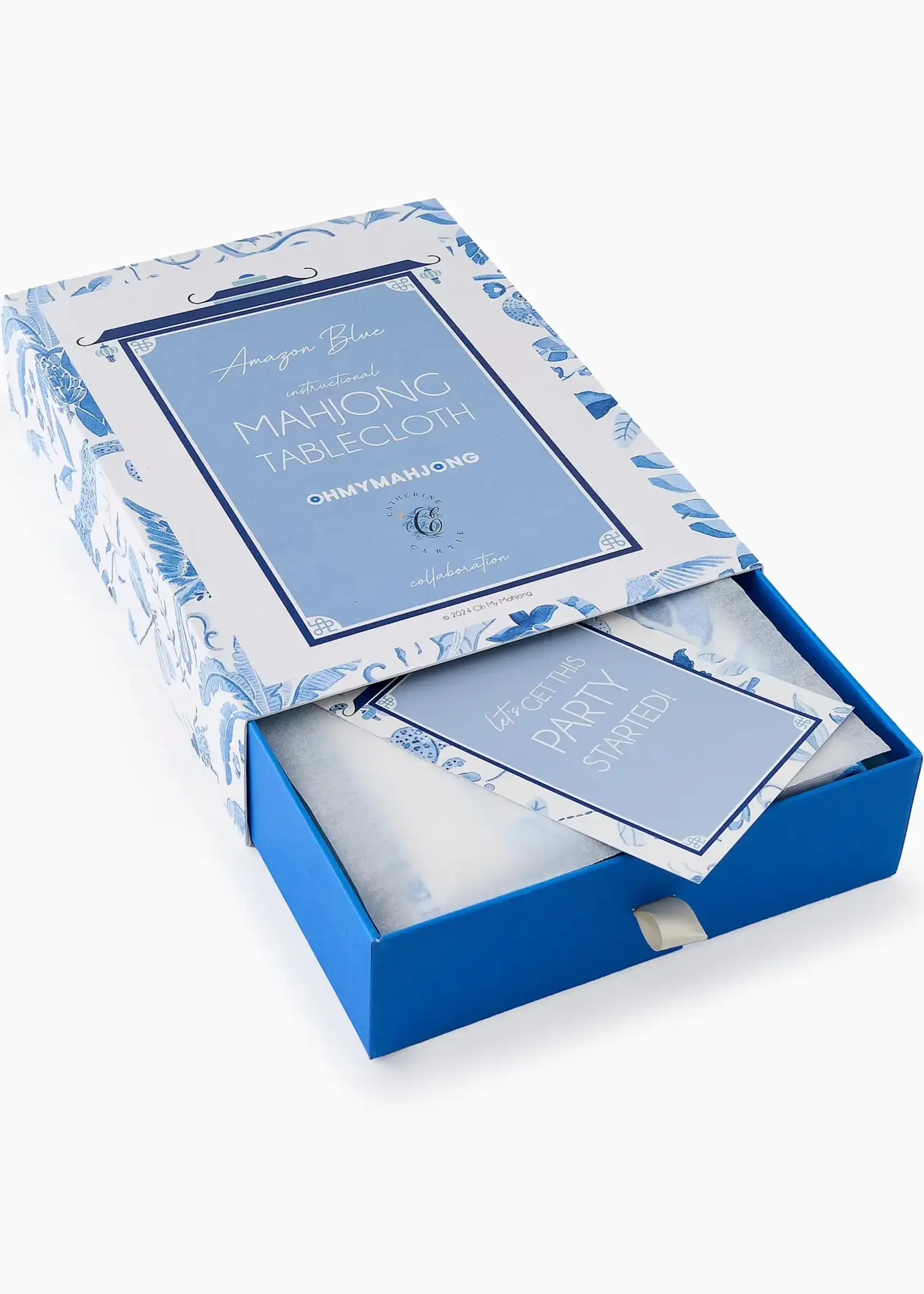 Oh My Mahjong Tablecloth : Amazon Blue