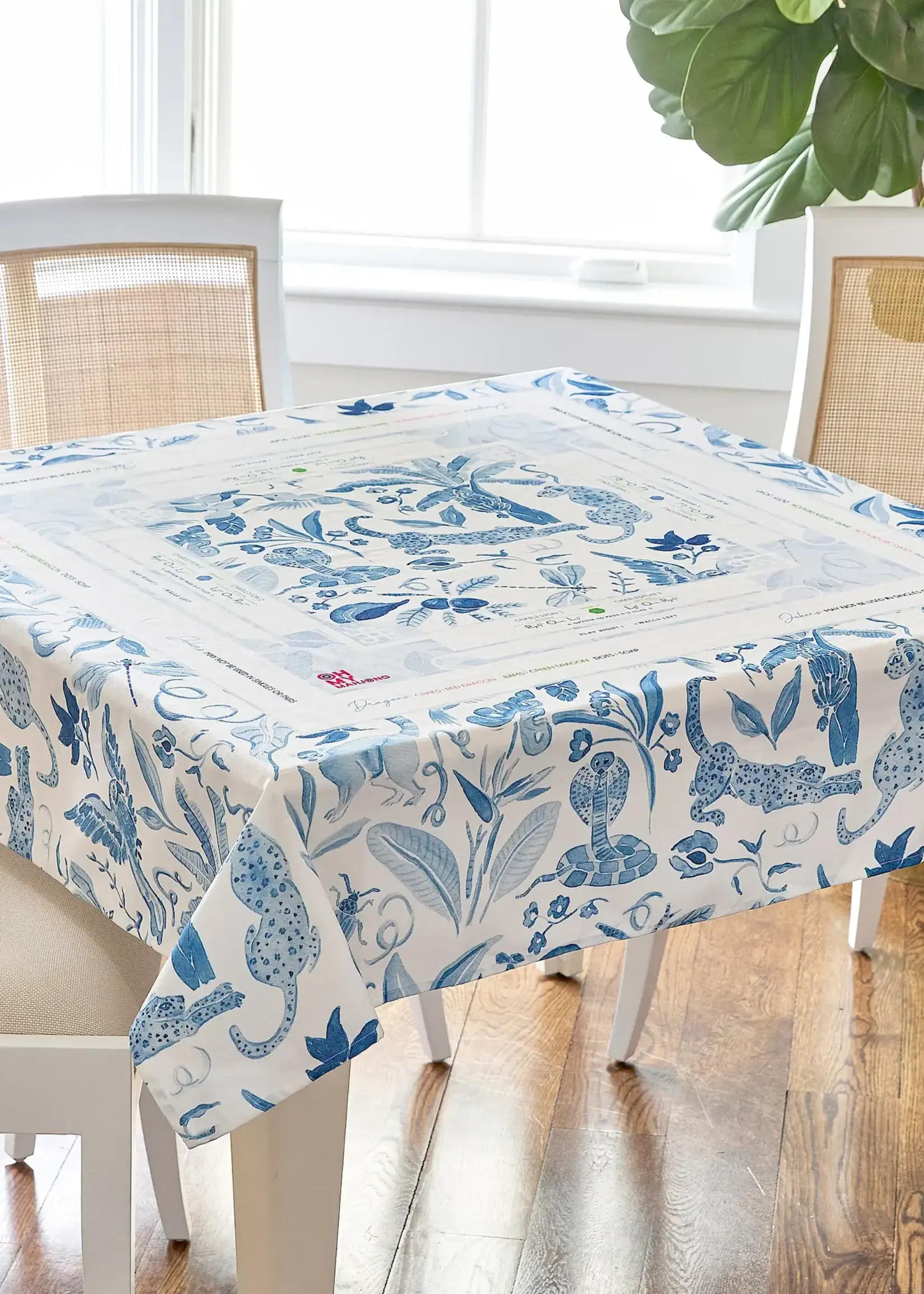 Oh My Mahjong Tablecloth : Amazon Blue