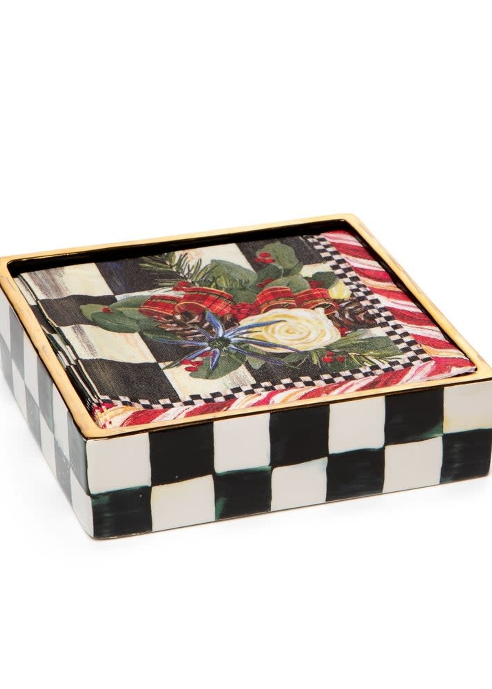 MacKenzie + Childs Cocktail Napkin Holder :