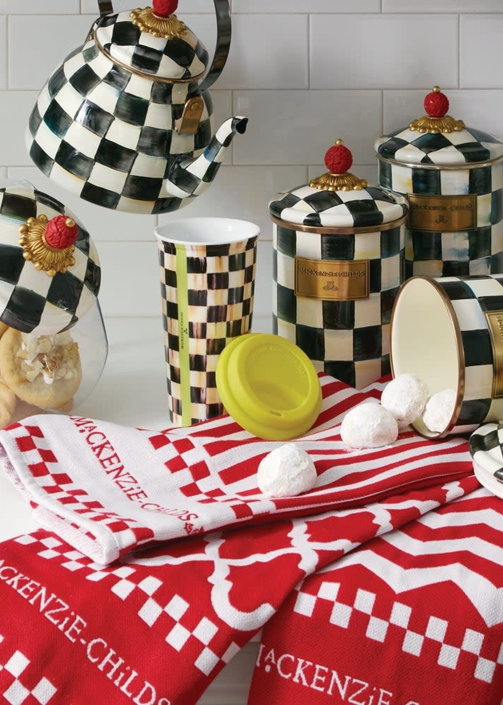 MacKenzie + Childs Cookie Jar with Lid :