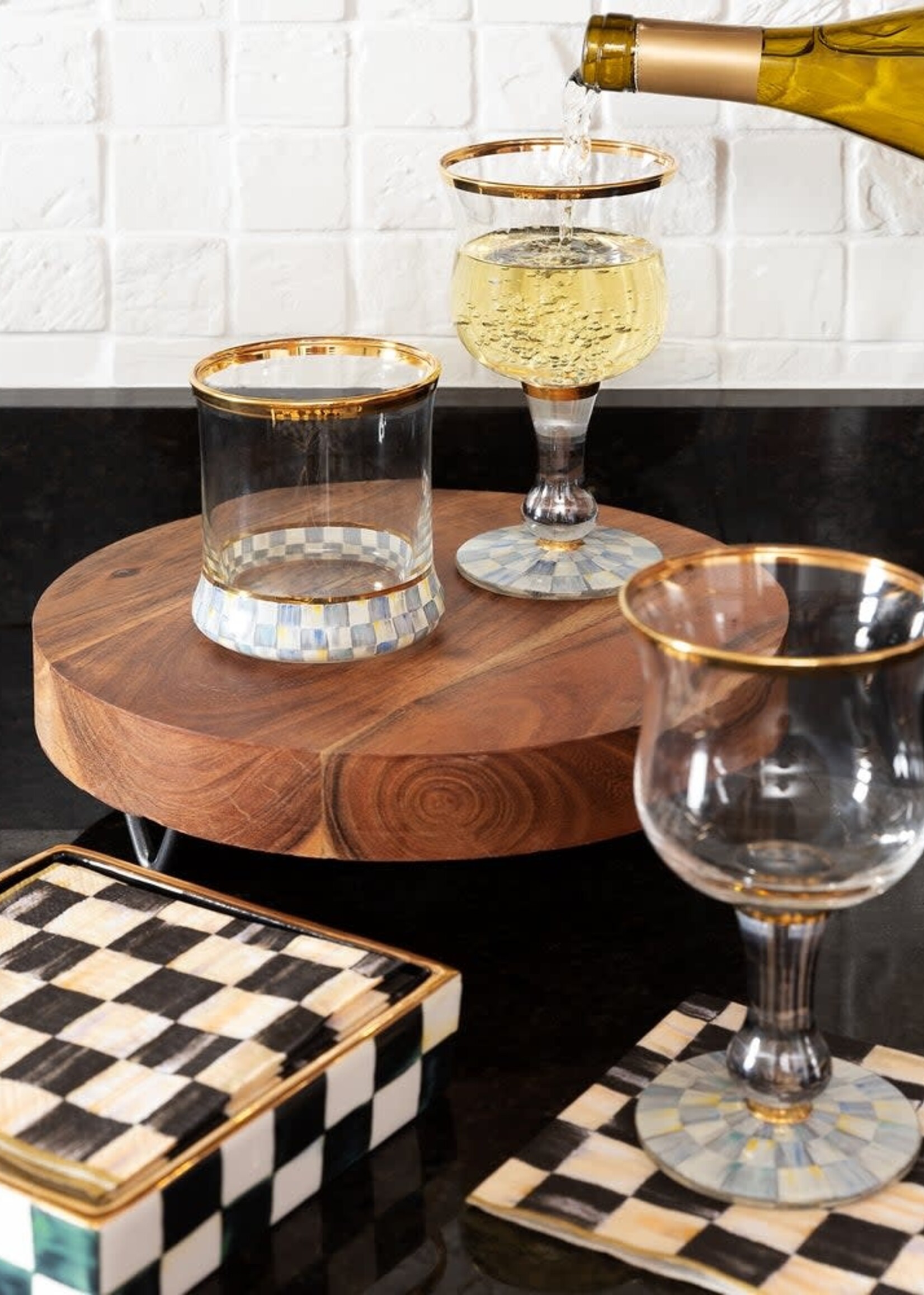 MacKenzie + Childs Courtly Check Cocktail Paper Napkins