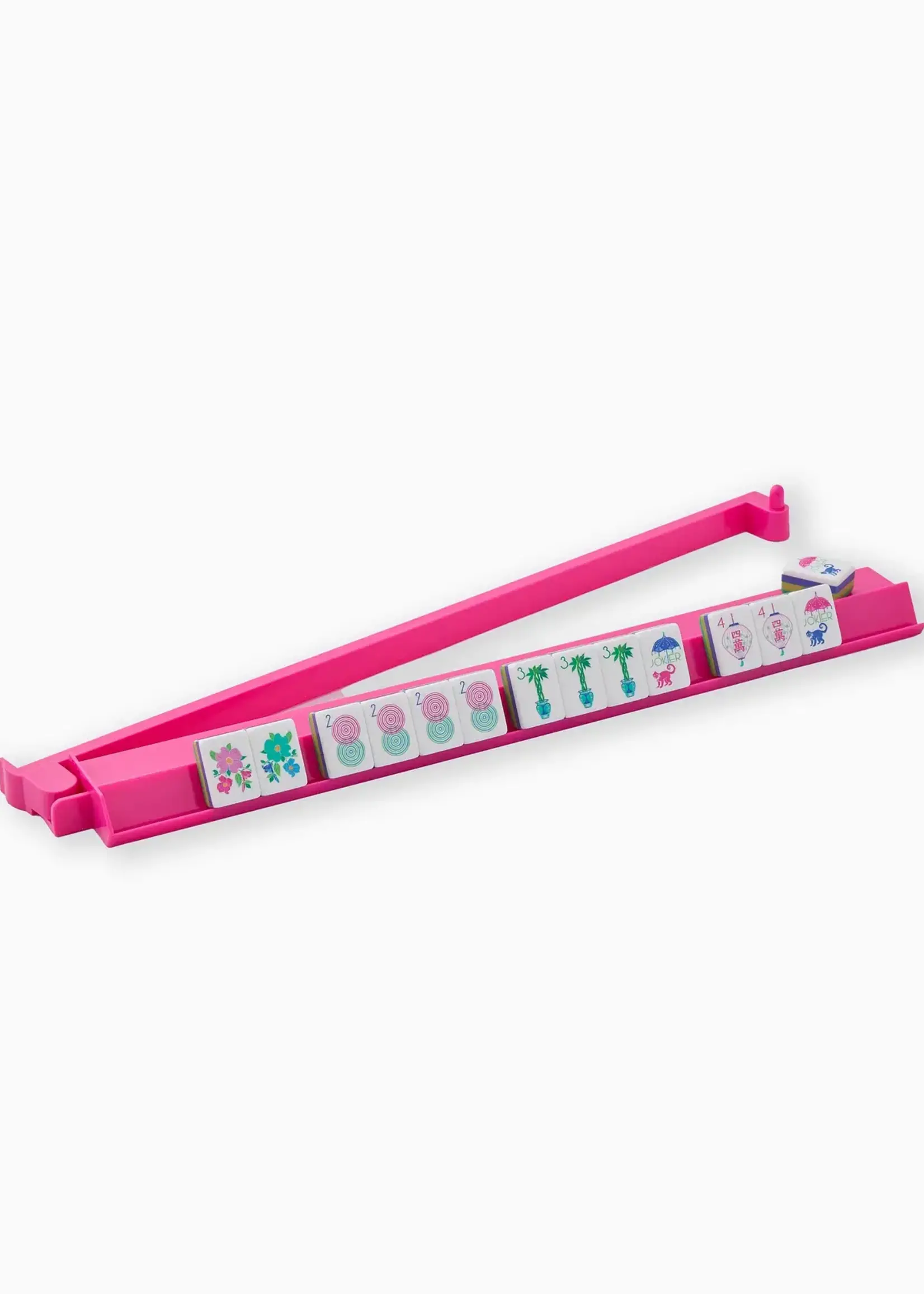 Oh My Mahjong Acrylic Rack and Pusher Set : Hot Pink