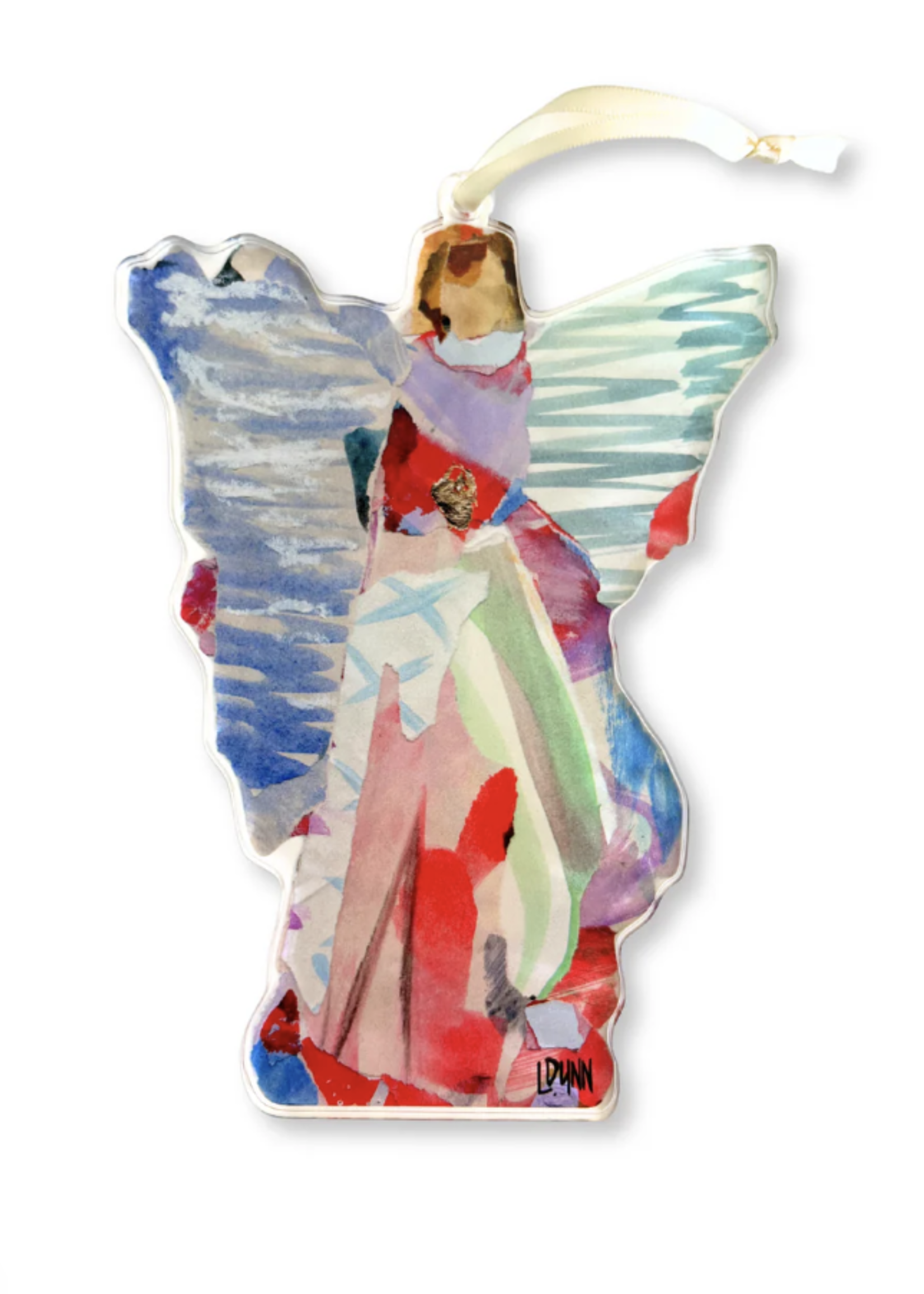 Lauren Dunn Violet Acrylic Angel Ornament, Glory Collection