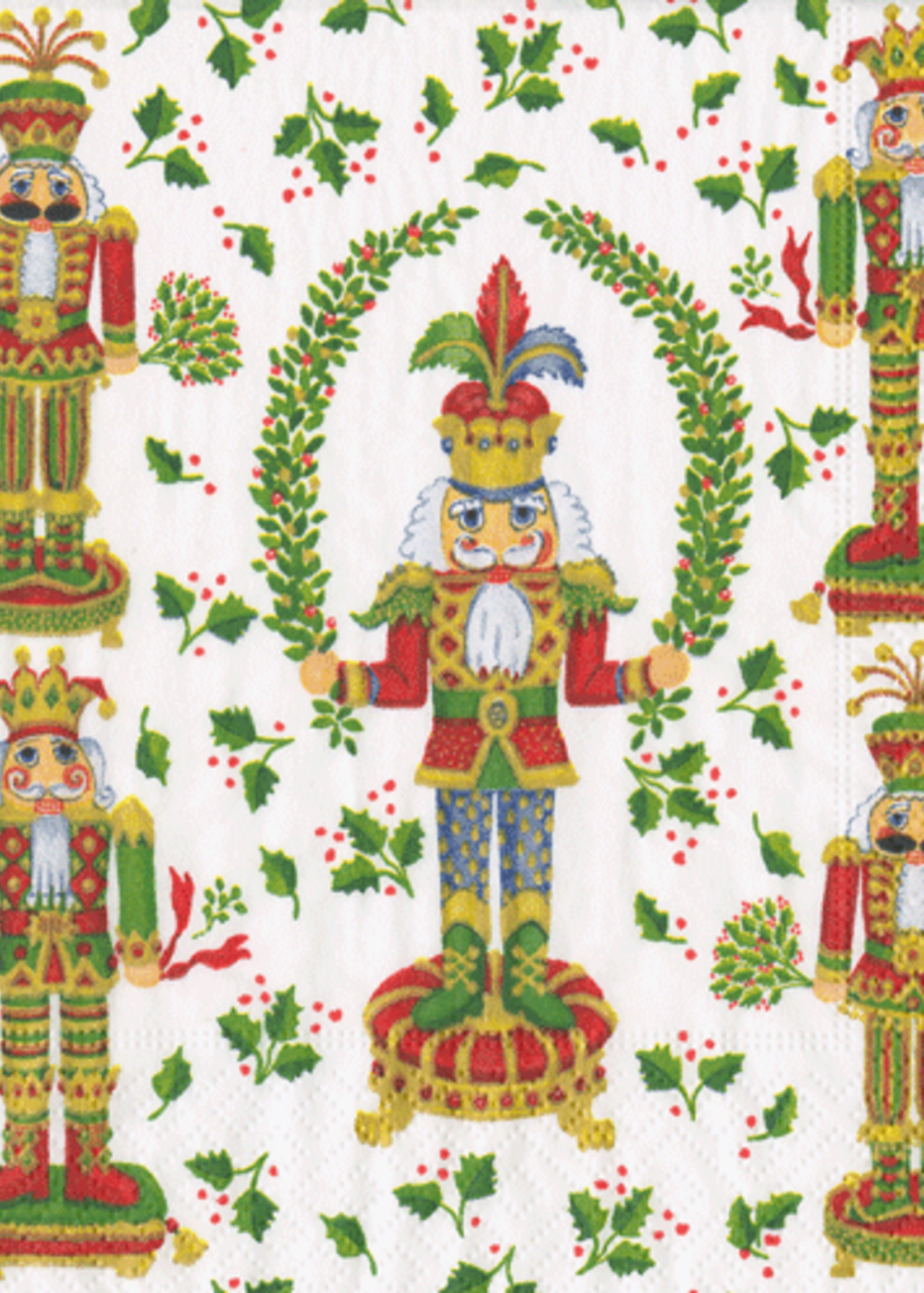 Caspari Cocktail Napkins : Nutcracker Christmas