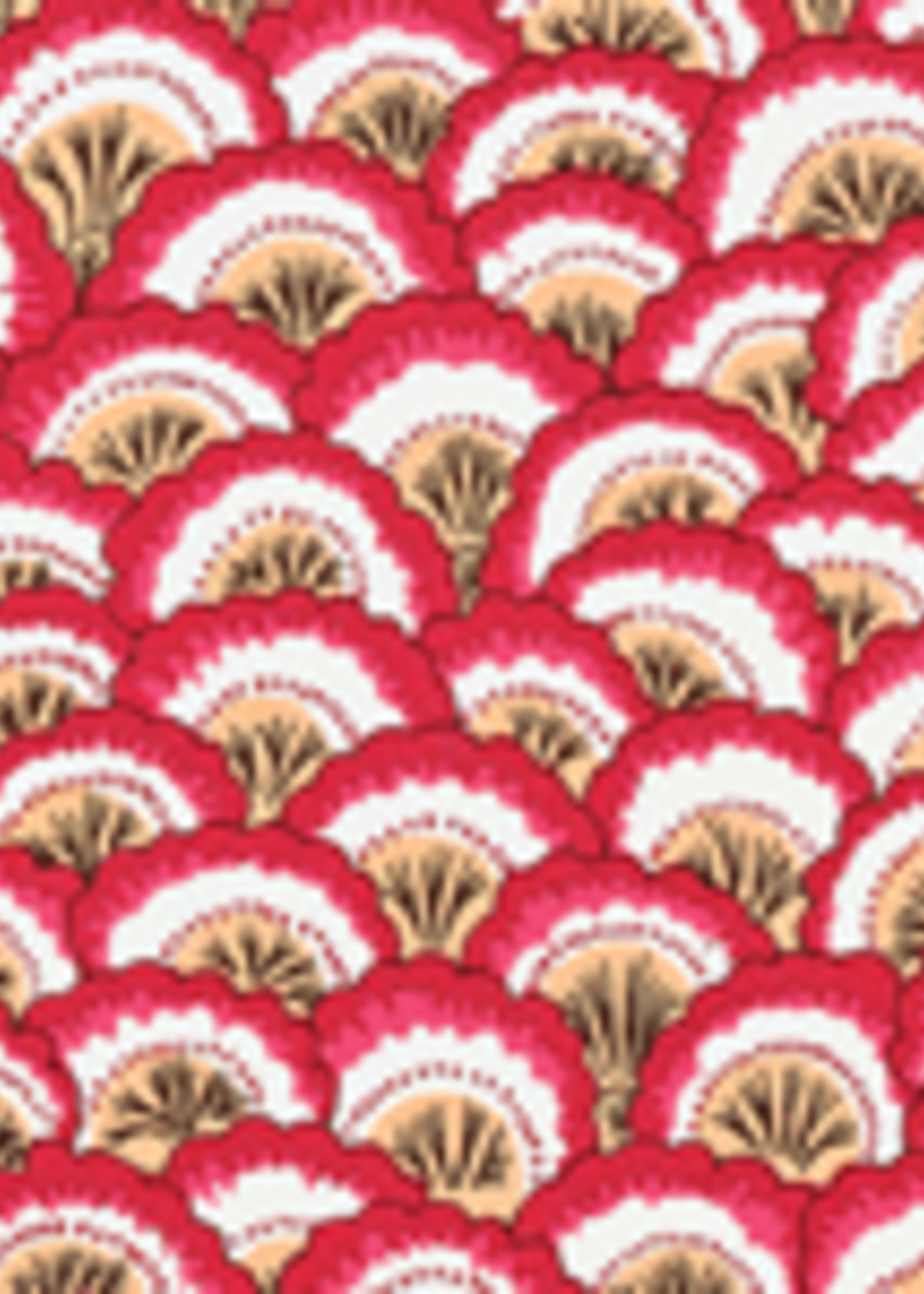 Caspari Cocktail Napkins : Pontchartrain Scallop Red