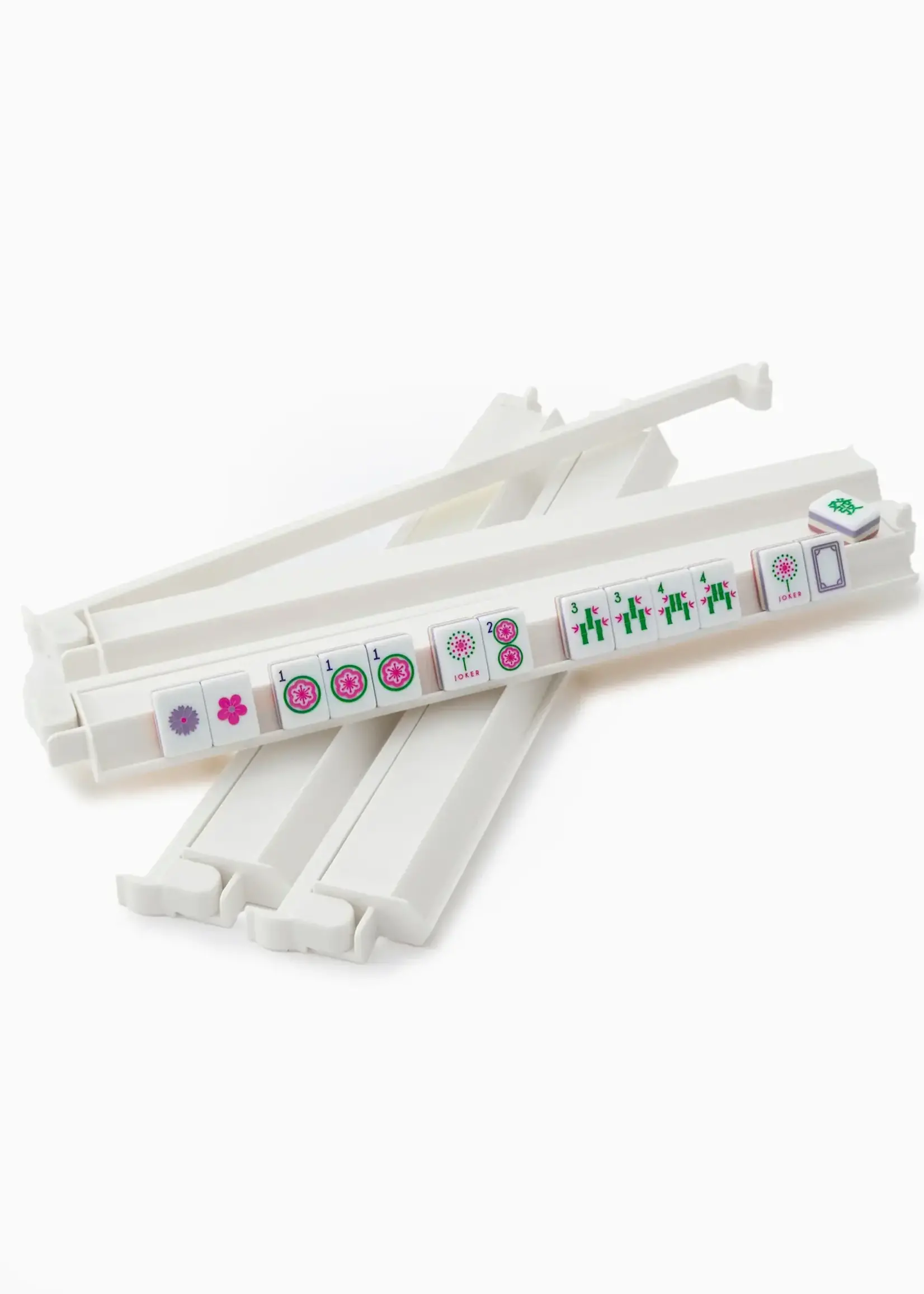 Oh My Mahjong Acrylic Rack and Pusher Set : White