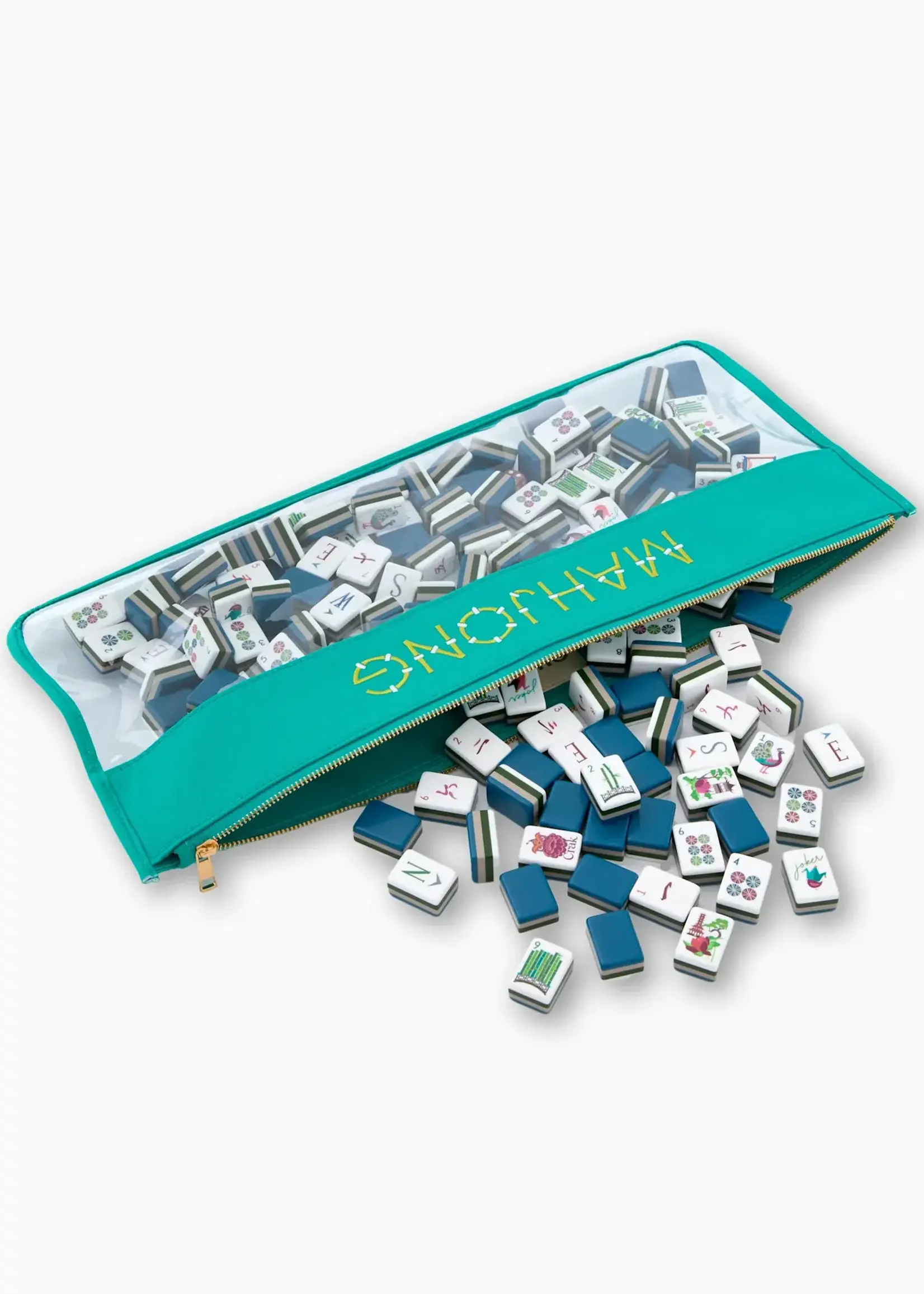 Oh My Mahjong Tile Bag : Aqua Bamboo Retired w/ Sale Price