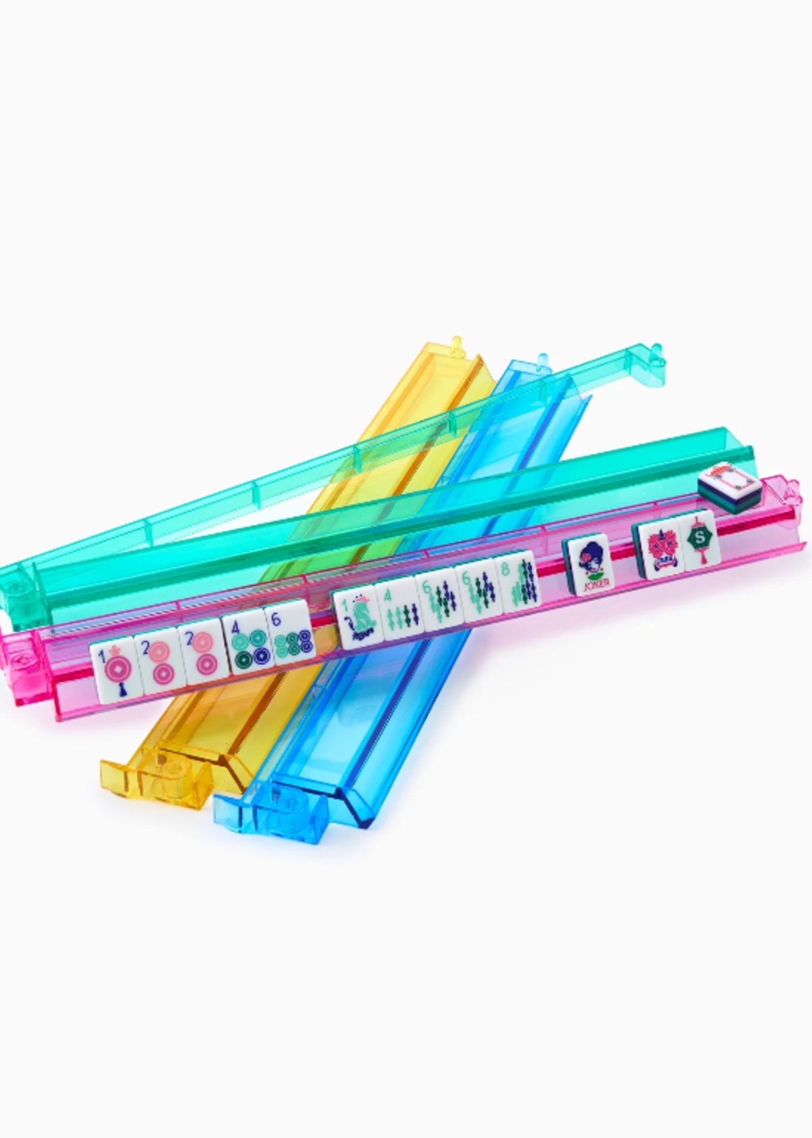 Oh My Mahjong Acrylic Rack and Pusher Set : Multicolor