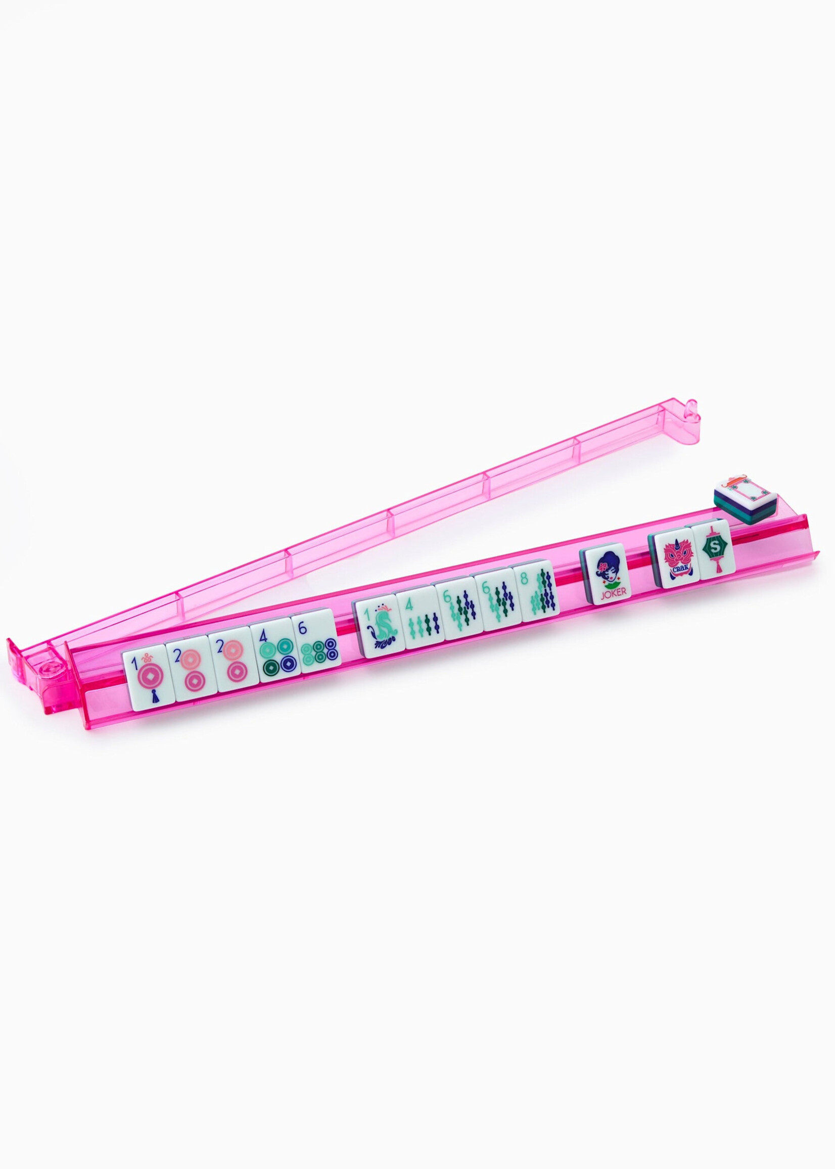 Oh My Mahjong Acrylic Rack and Pusher Set : Multicolor