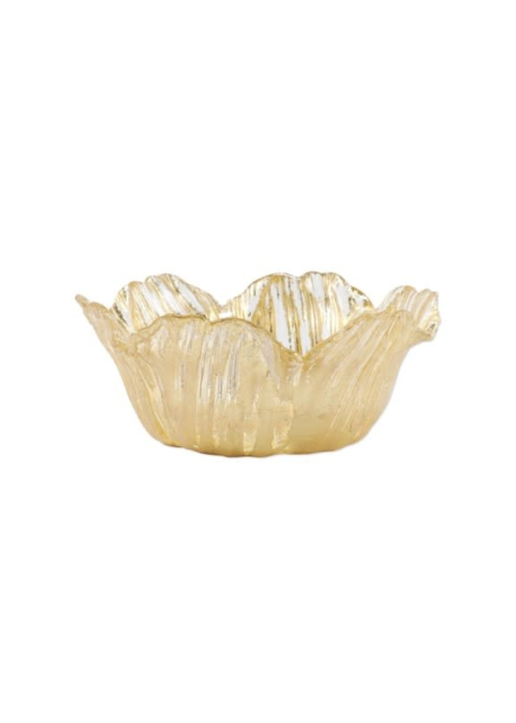 Vietri Rufolo Glass Gold Flower Small Bowl
