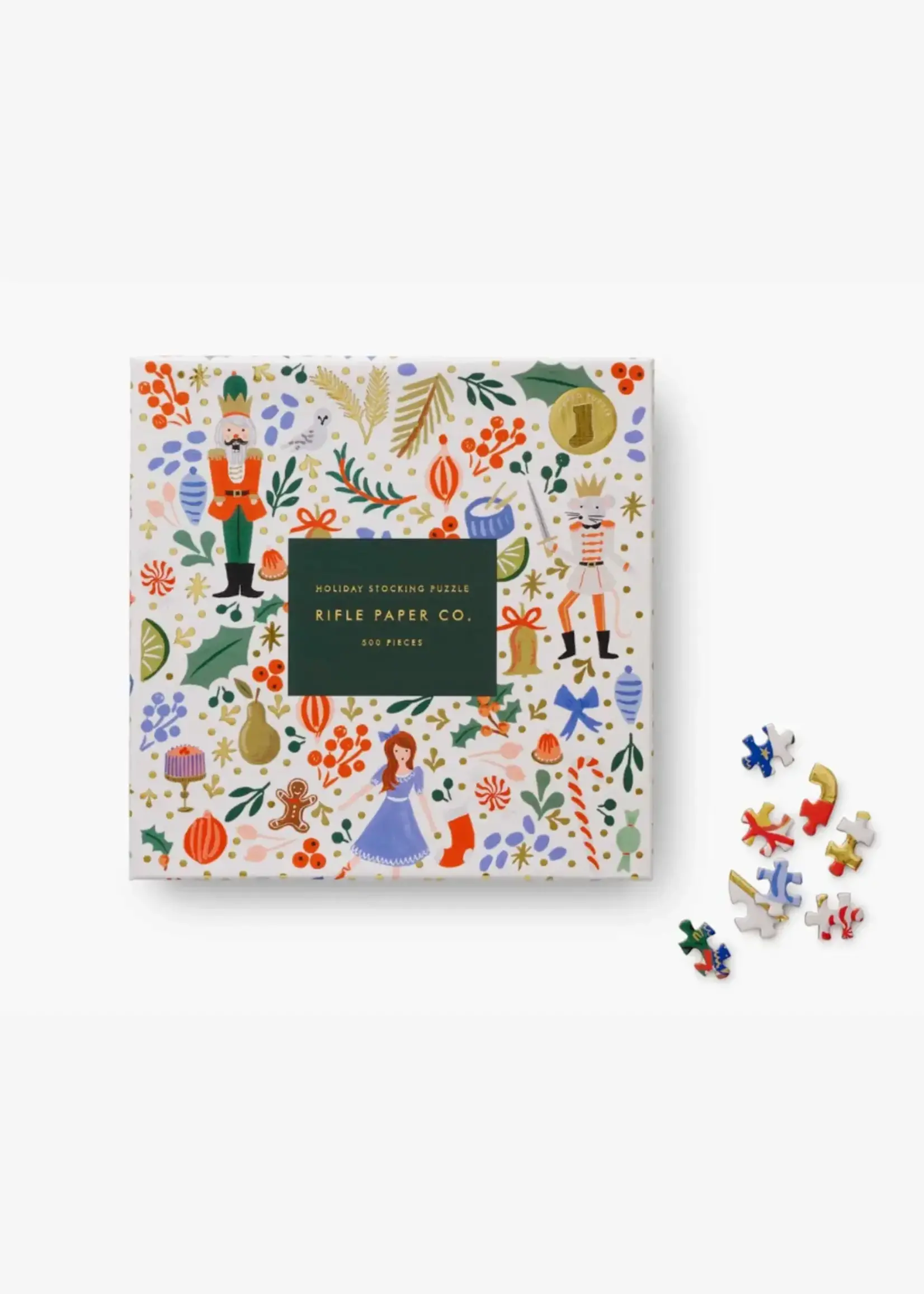 Rifle Paper Nutcracker Sweets Stocking Puzzle