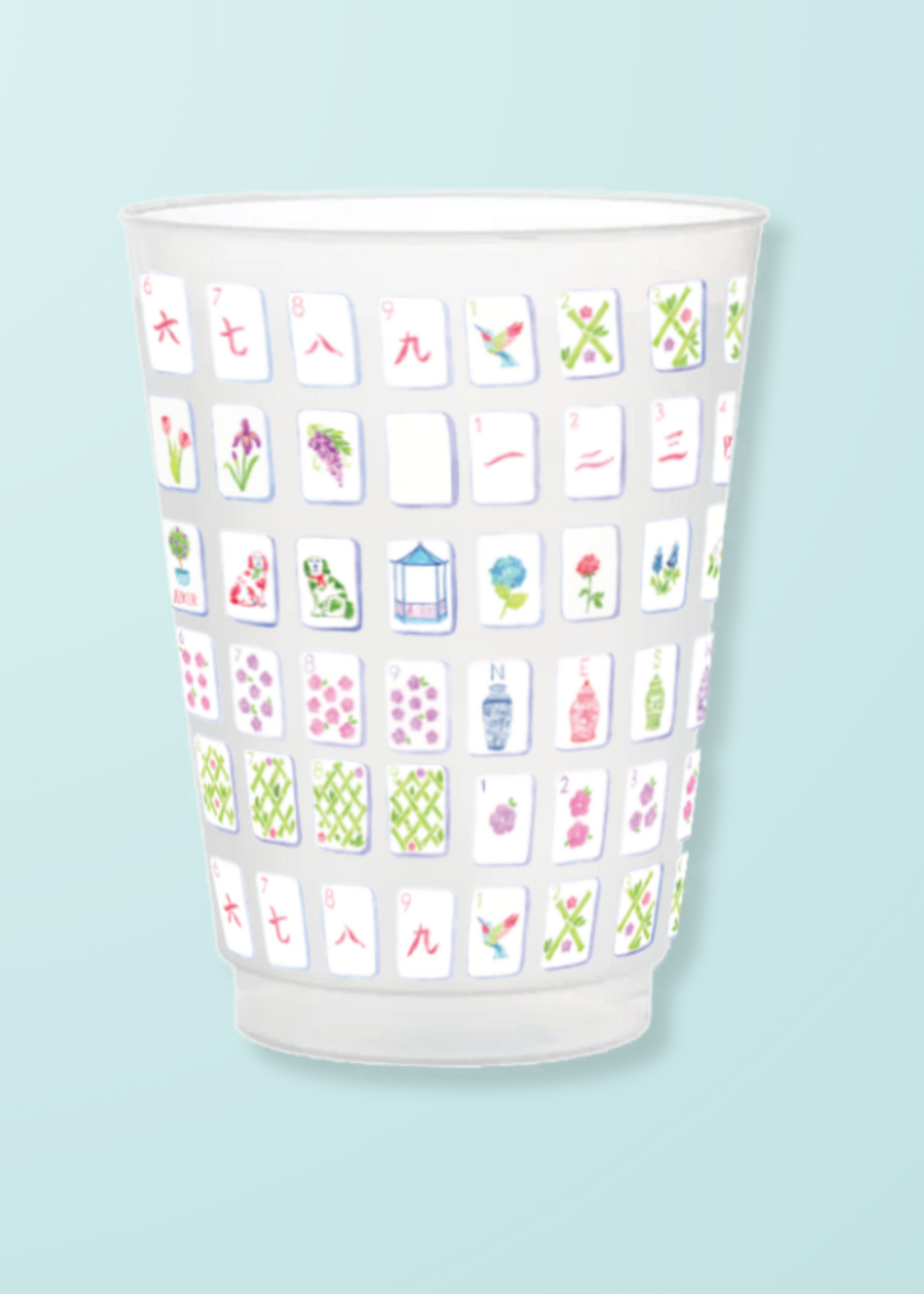 Taylor Paladino Mahjong Tiles Frosted Cups