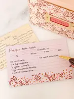 1Canoe2 Letterpress Pink Daisy Recipe Cards