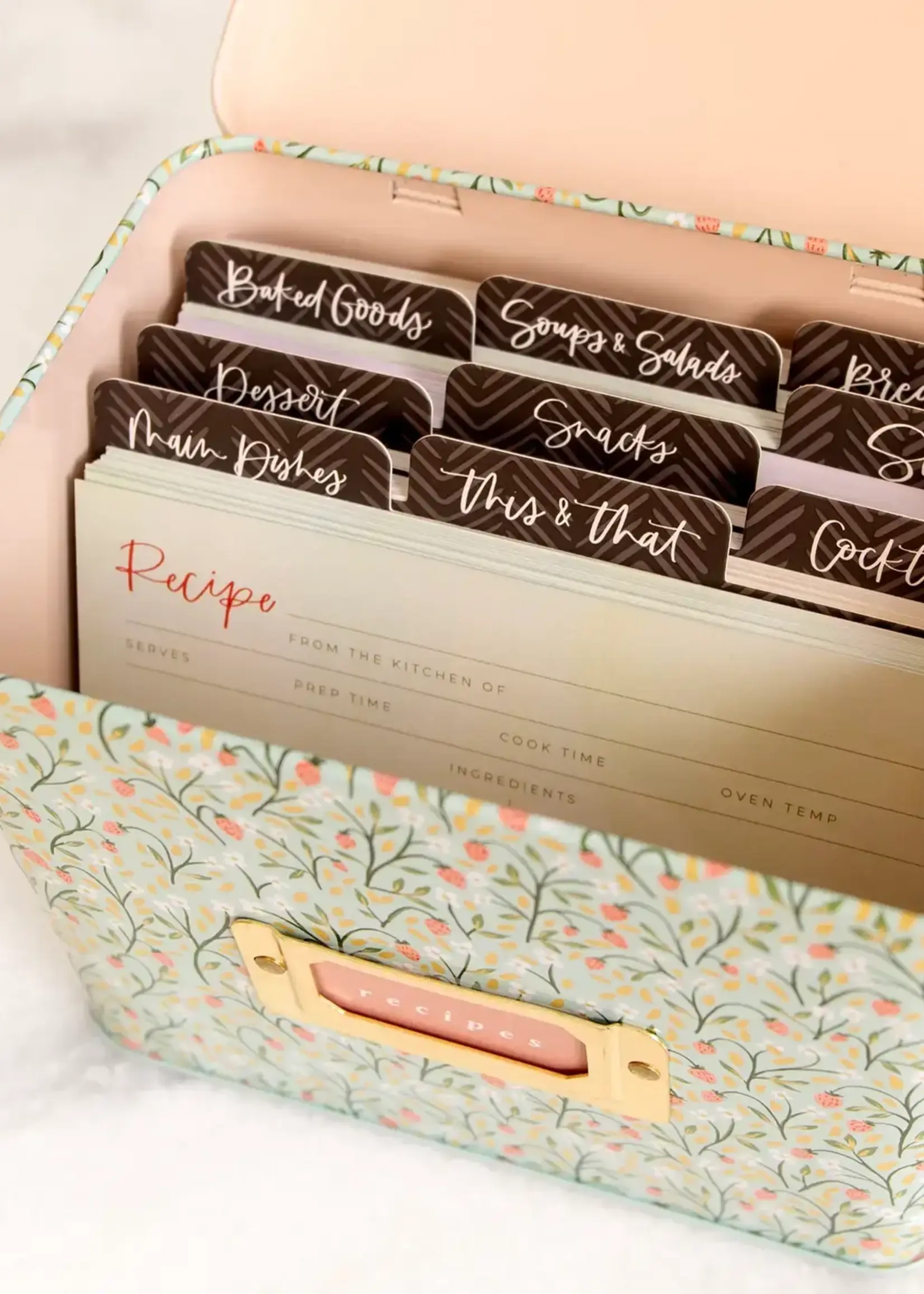 1Canoe2 Letterpress Strawberry Meadow Recipe Box