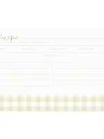 1Canoe2 Letterpress Beige Gingham Recipe Cards