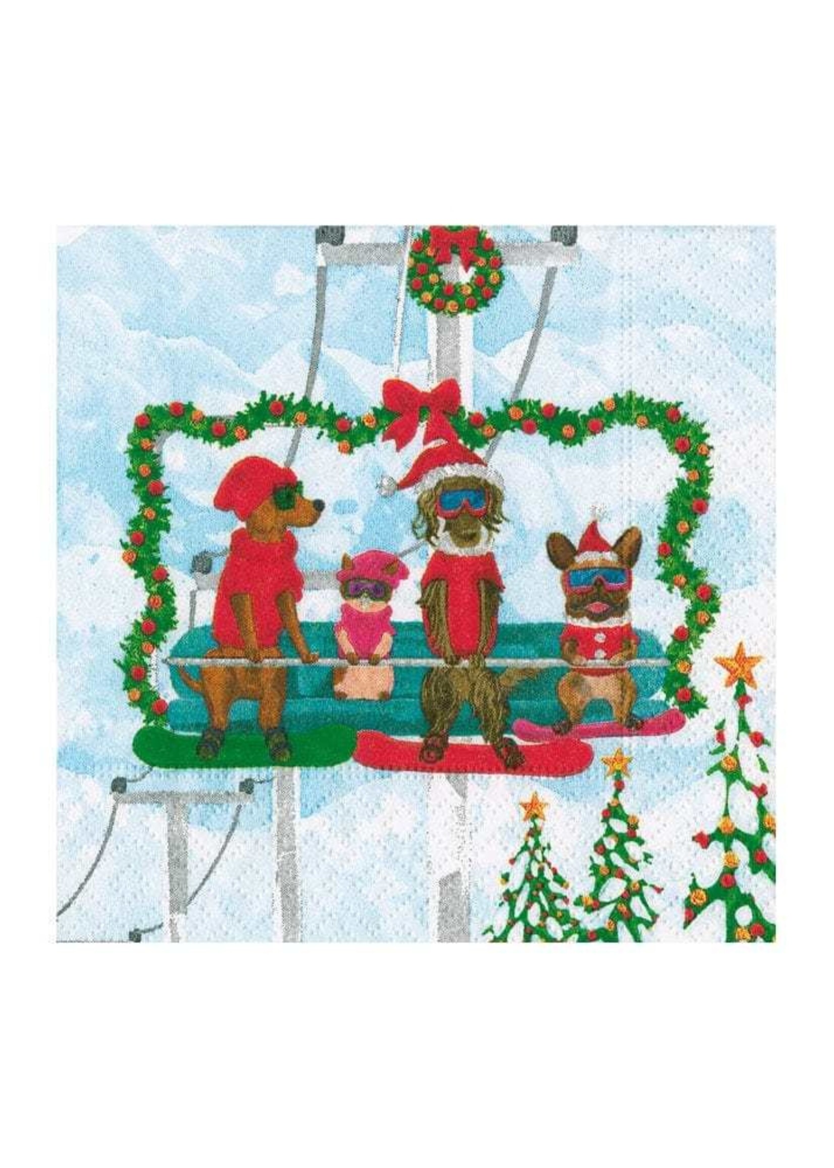 Caspari Cocktail Napkins : Alpine Pets