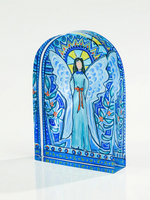 Lauren Dunn Blue Stained Glass Acrylic Angel
