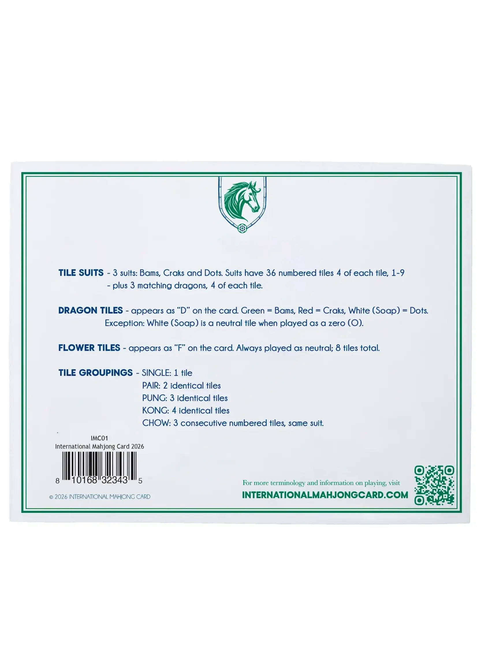 Oh My Mahjong International Mahjong Card