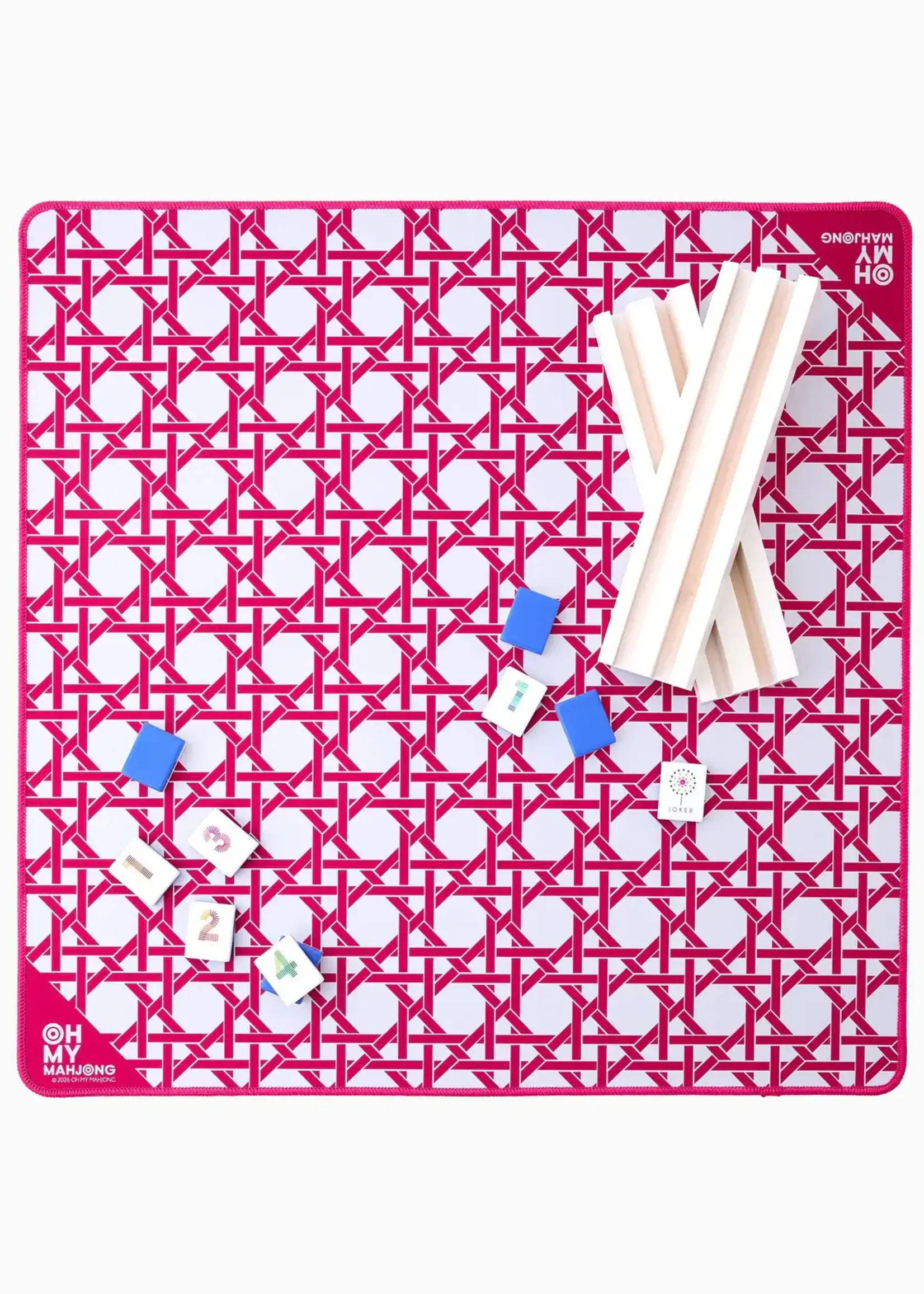 Oh My Mahjong Mini Mat : Pink Cane