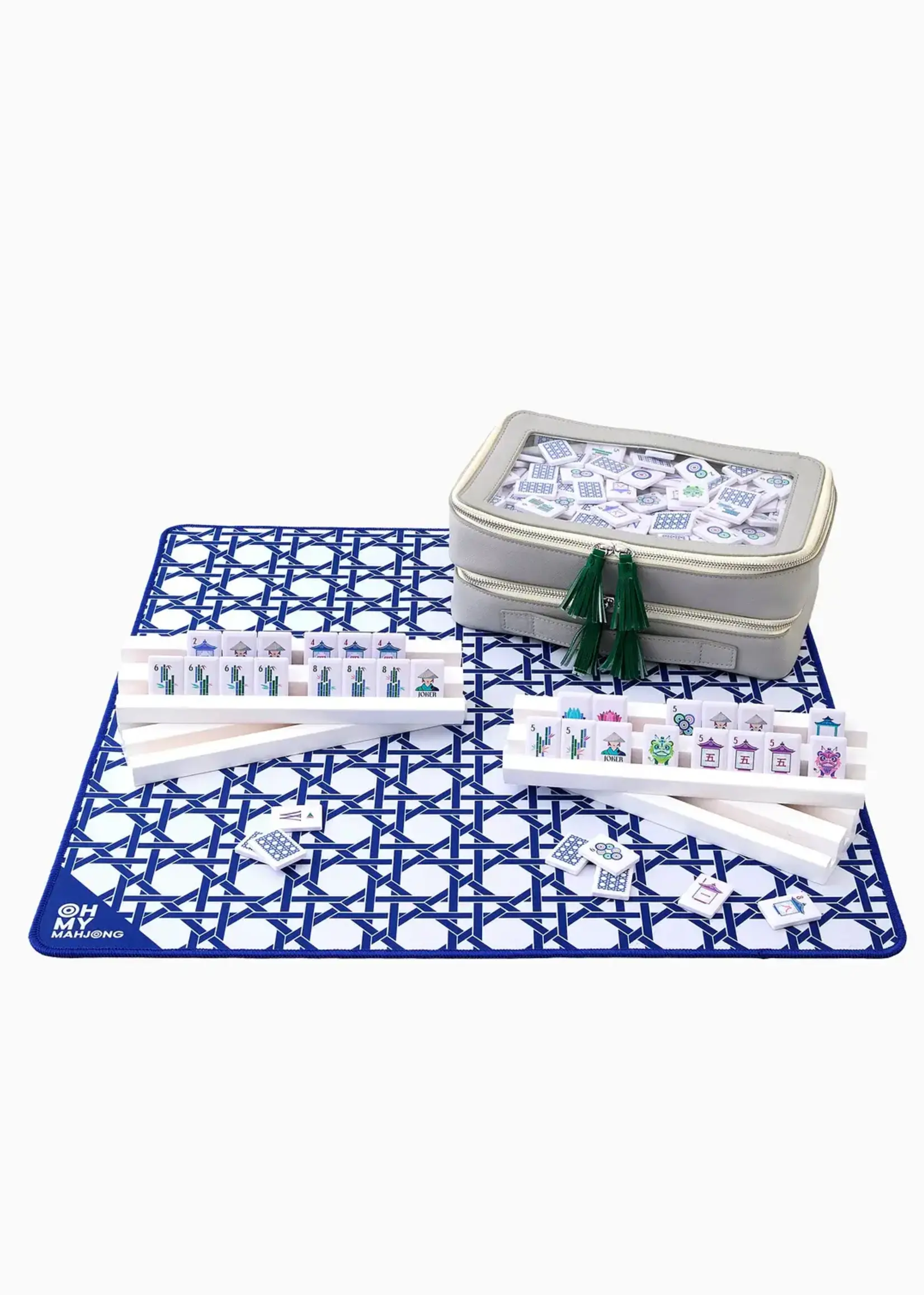 Oh My Mahjong Mini Mat : Blue Cane
