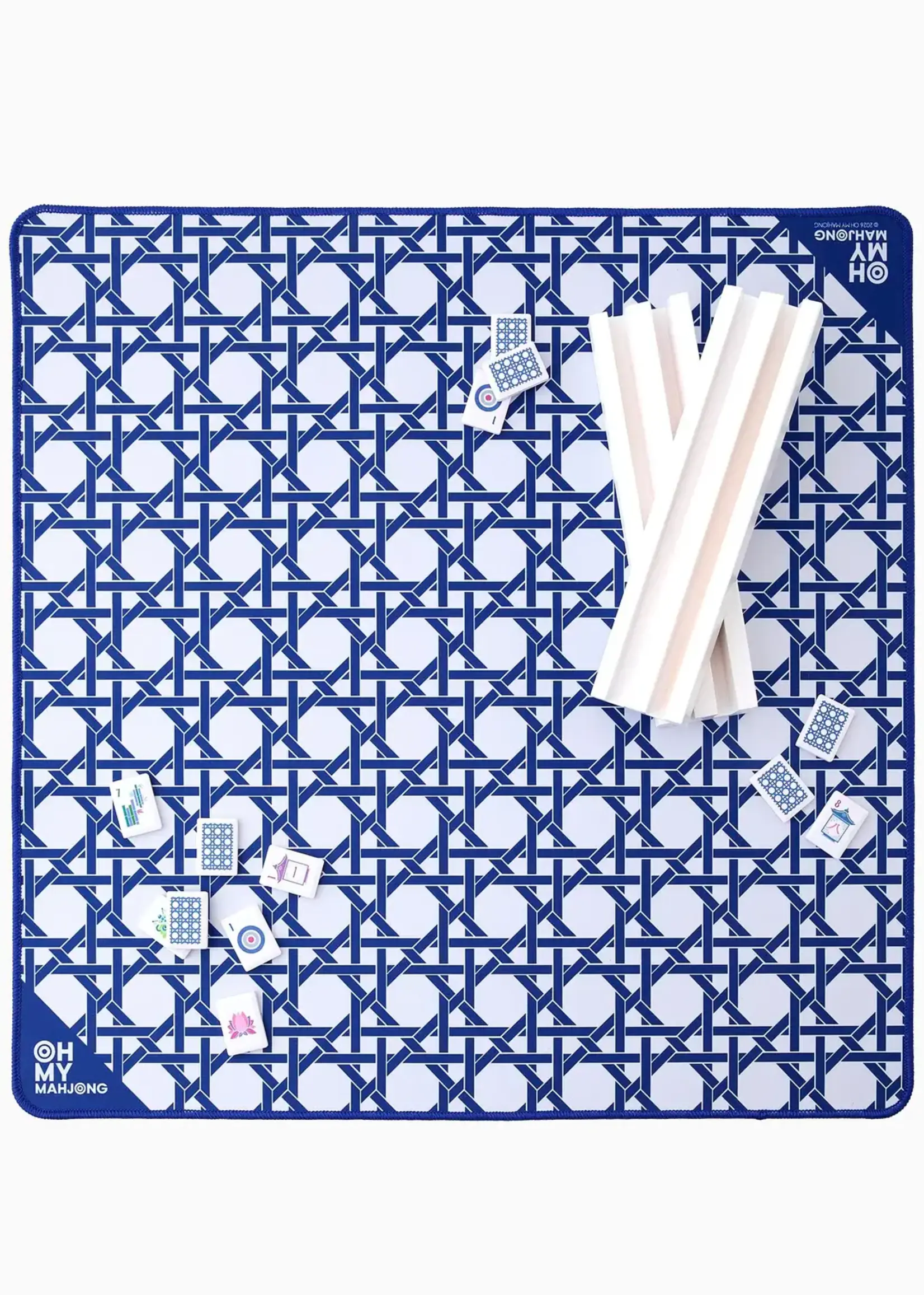 Oh My Mahjong Mini Mat : Blue Cane