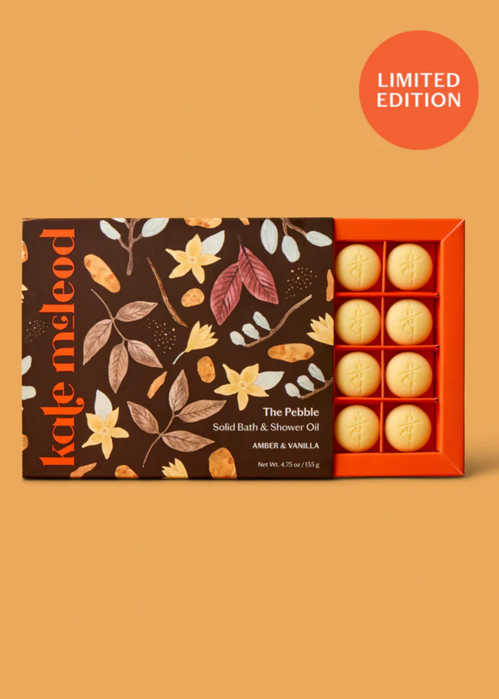 Kate McLeod Amber & Vanilla Pebble Deep Moisturizing Bath & Shower Oil