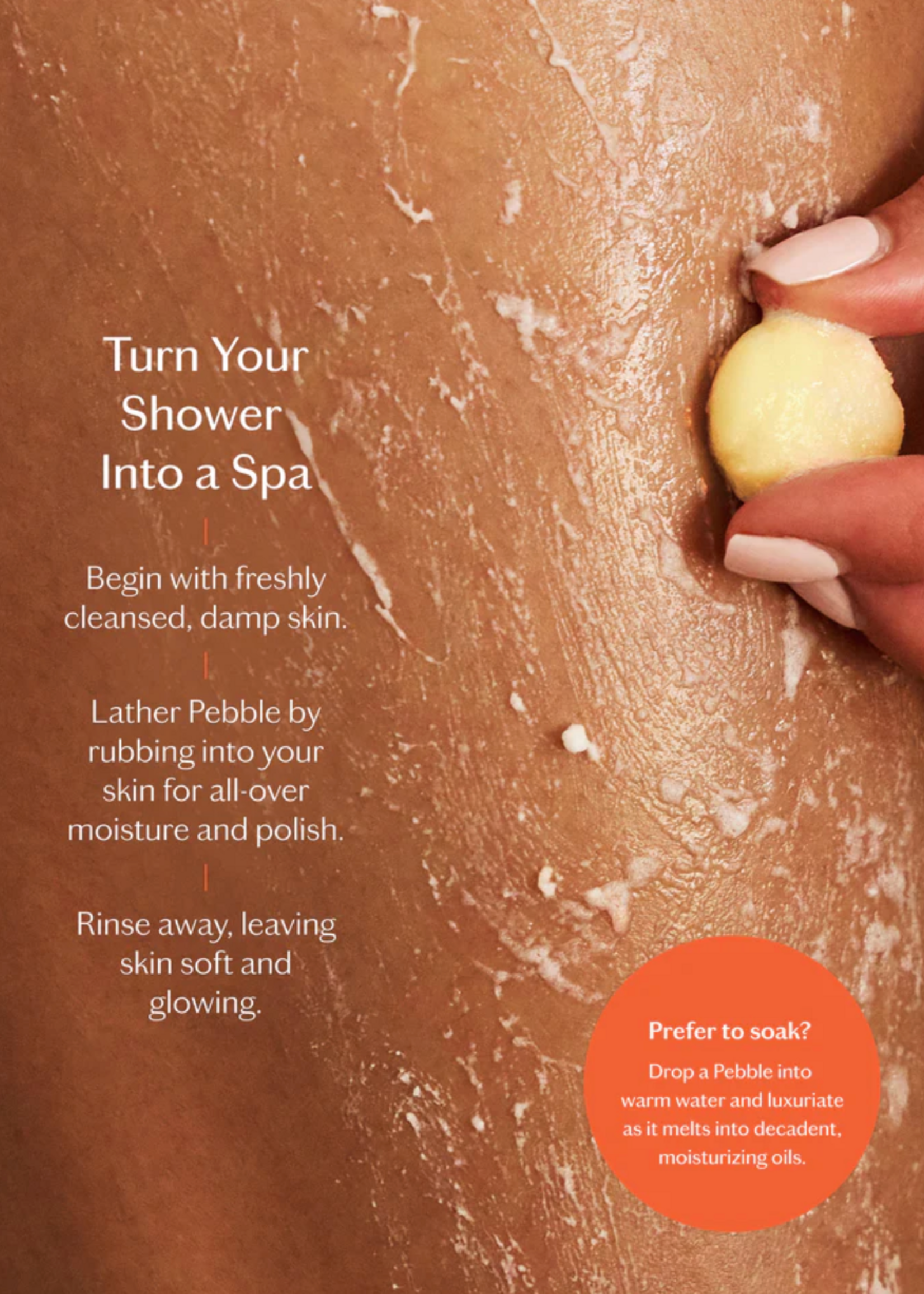 Kate McLeod Amber & Vanilla Pebble Deep Moisturizing Bath & Shower Oil