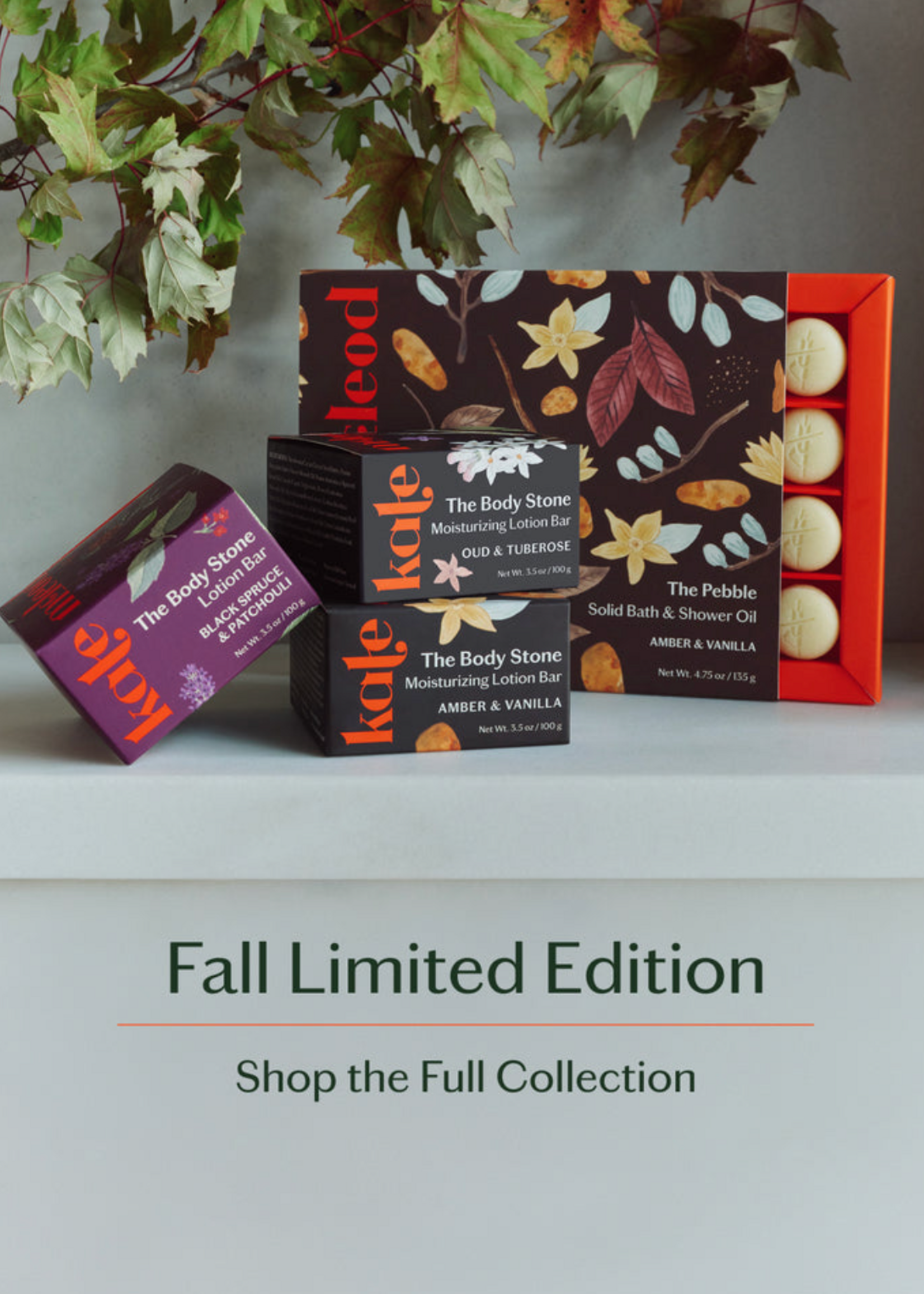 Kate McLeod Amber & Vanilla Pebble Deep Moisturizing Bath & Shower Oil