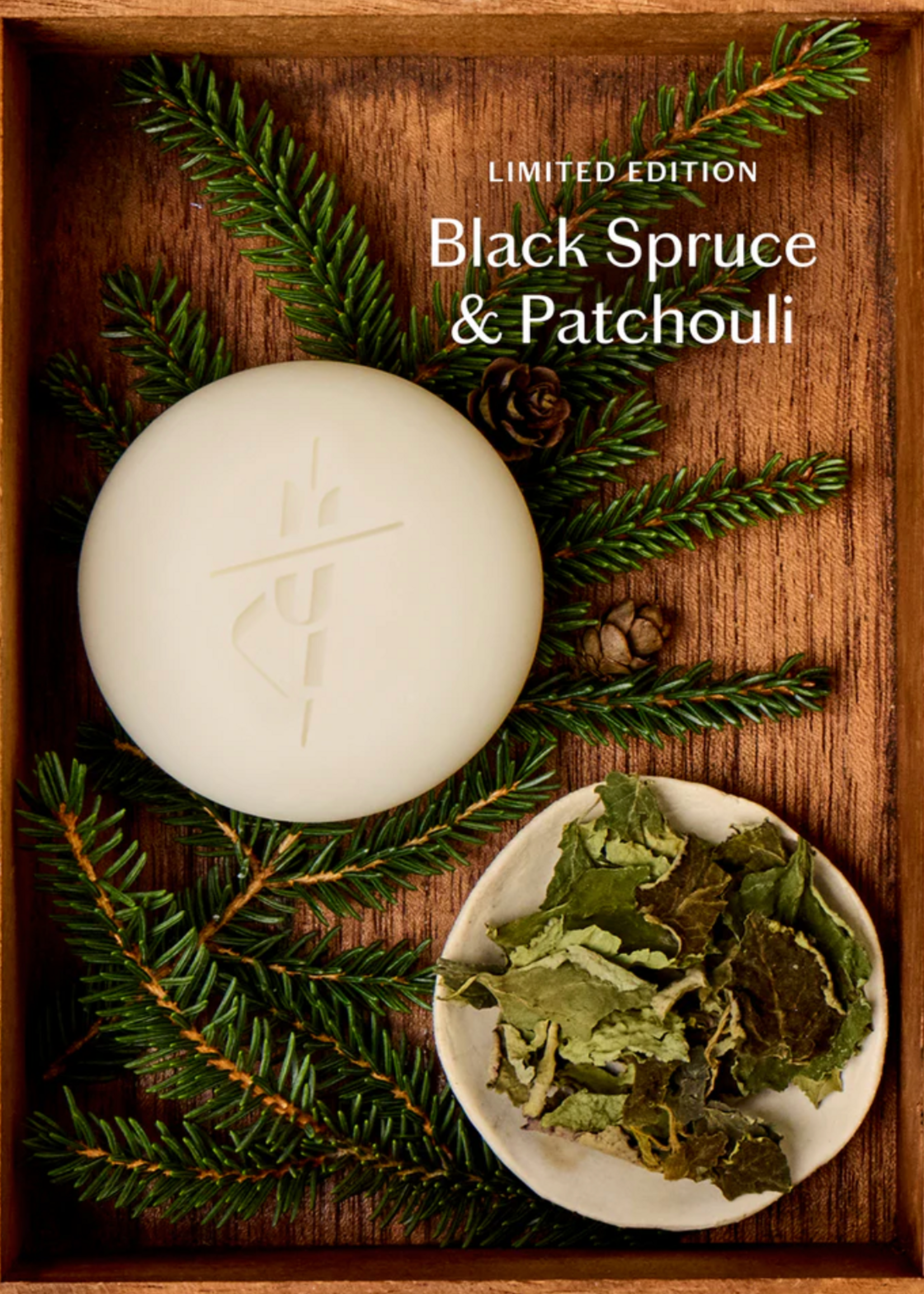 Kate McLeod Black Spruce & Patchouli Stone Lotion Bar