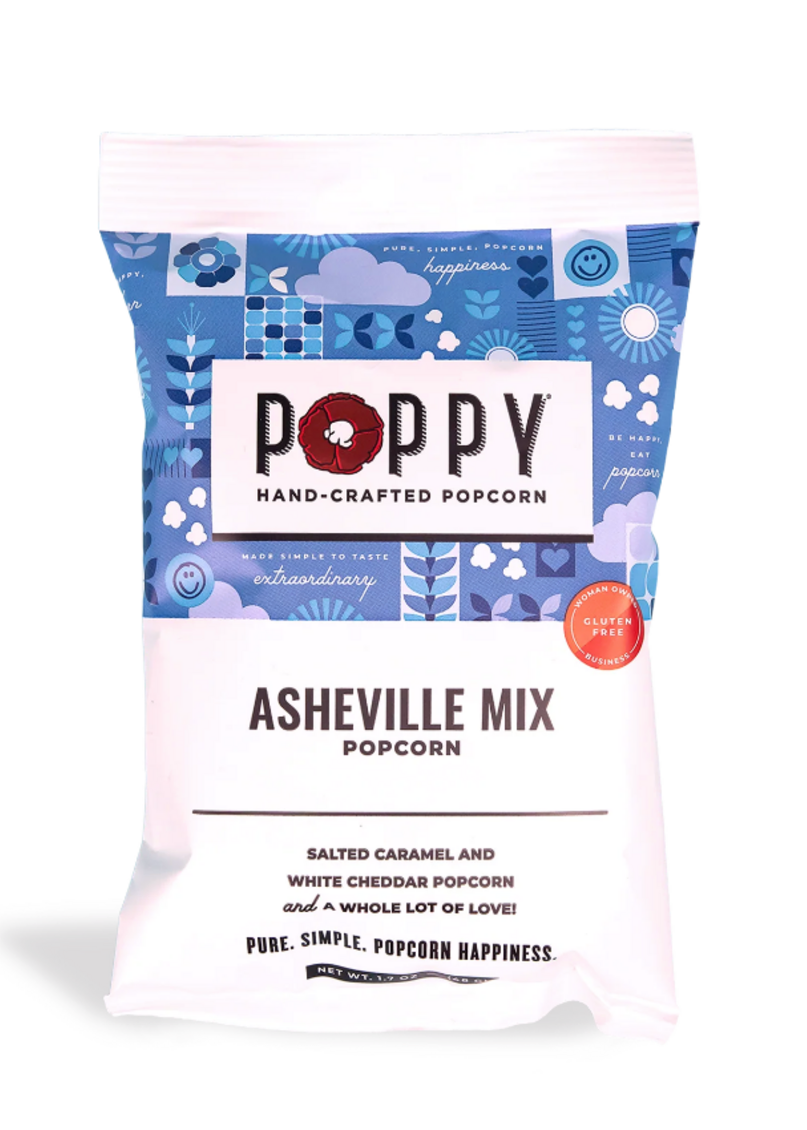 Poppy Handcrafted Popcorn Asheville Mix Snack Bag