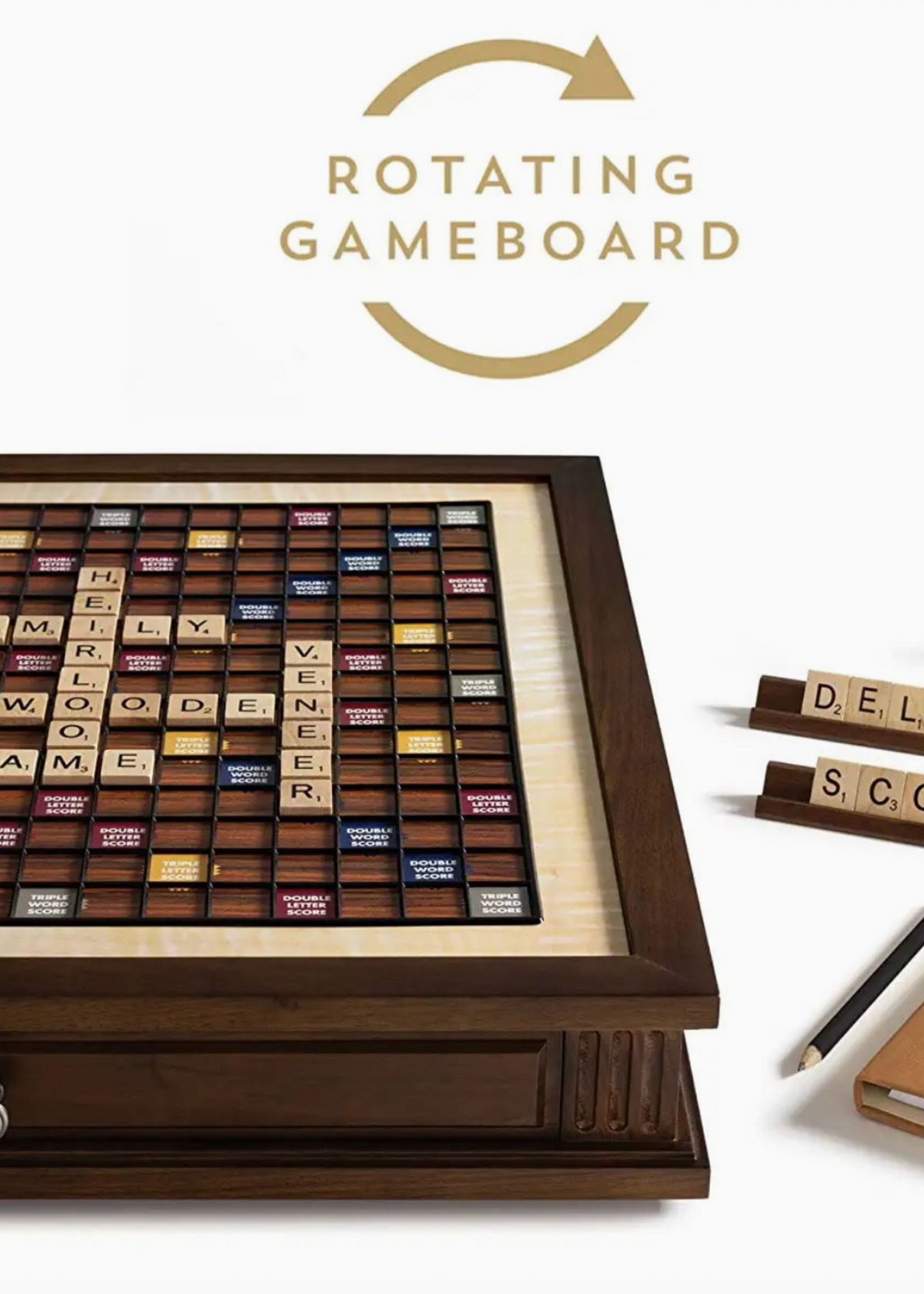 WS Game Company Scrabble Heirloom with Rotating Board