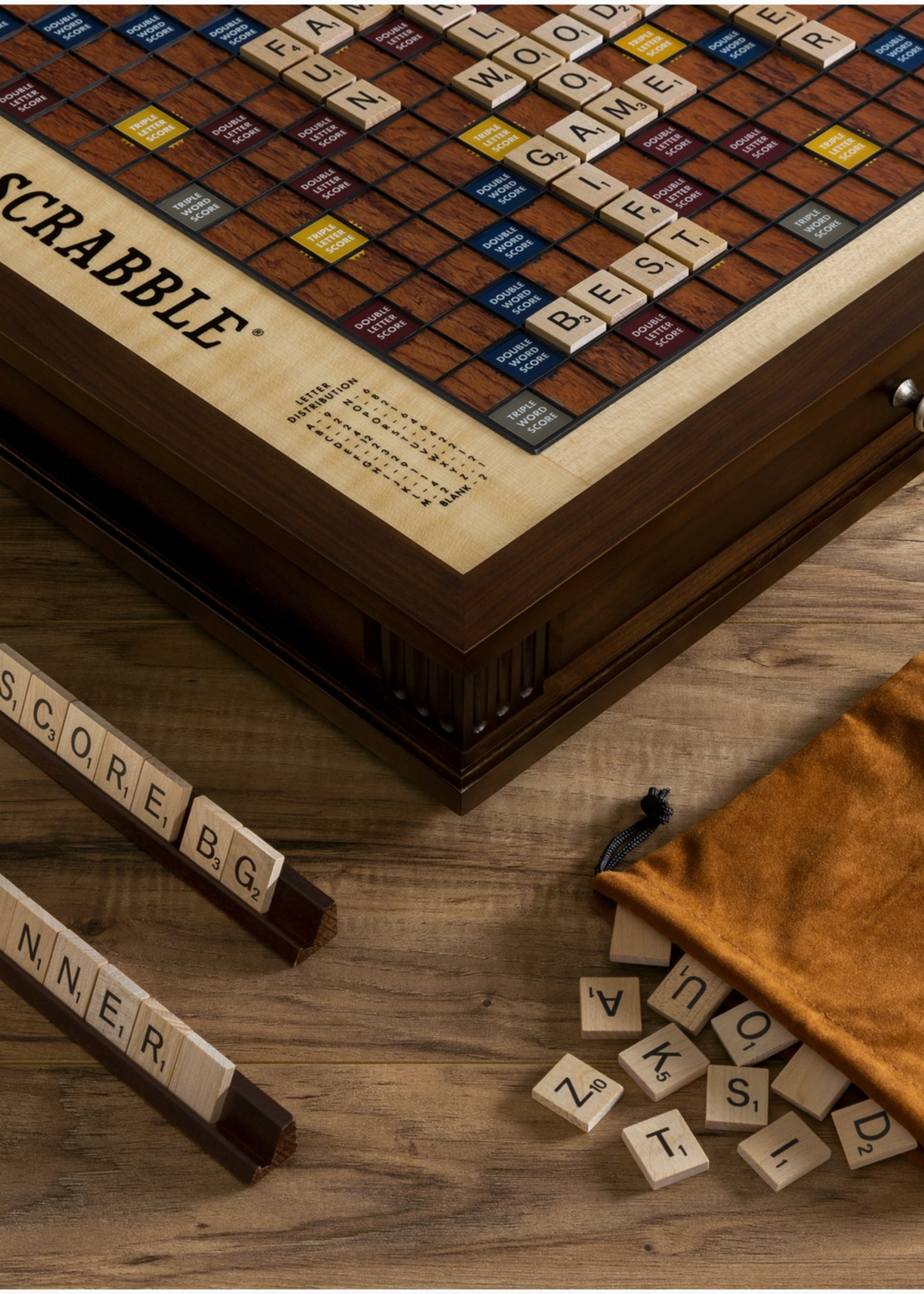 WS Game Company Scrabble Heirloom with Rotating Board