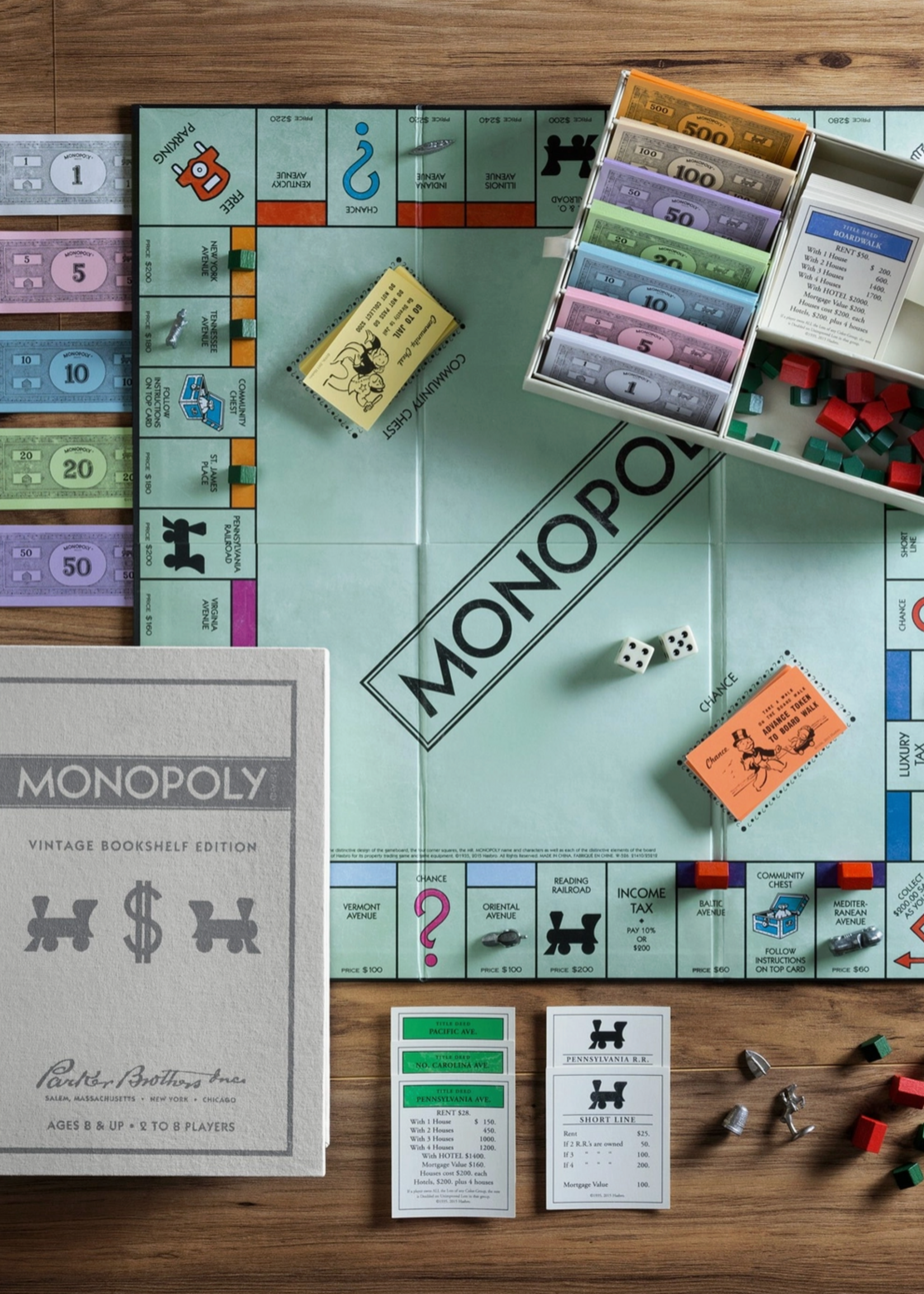 WS Game Company Monopoly Vintage Bookshelf Edition