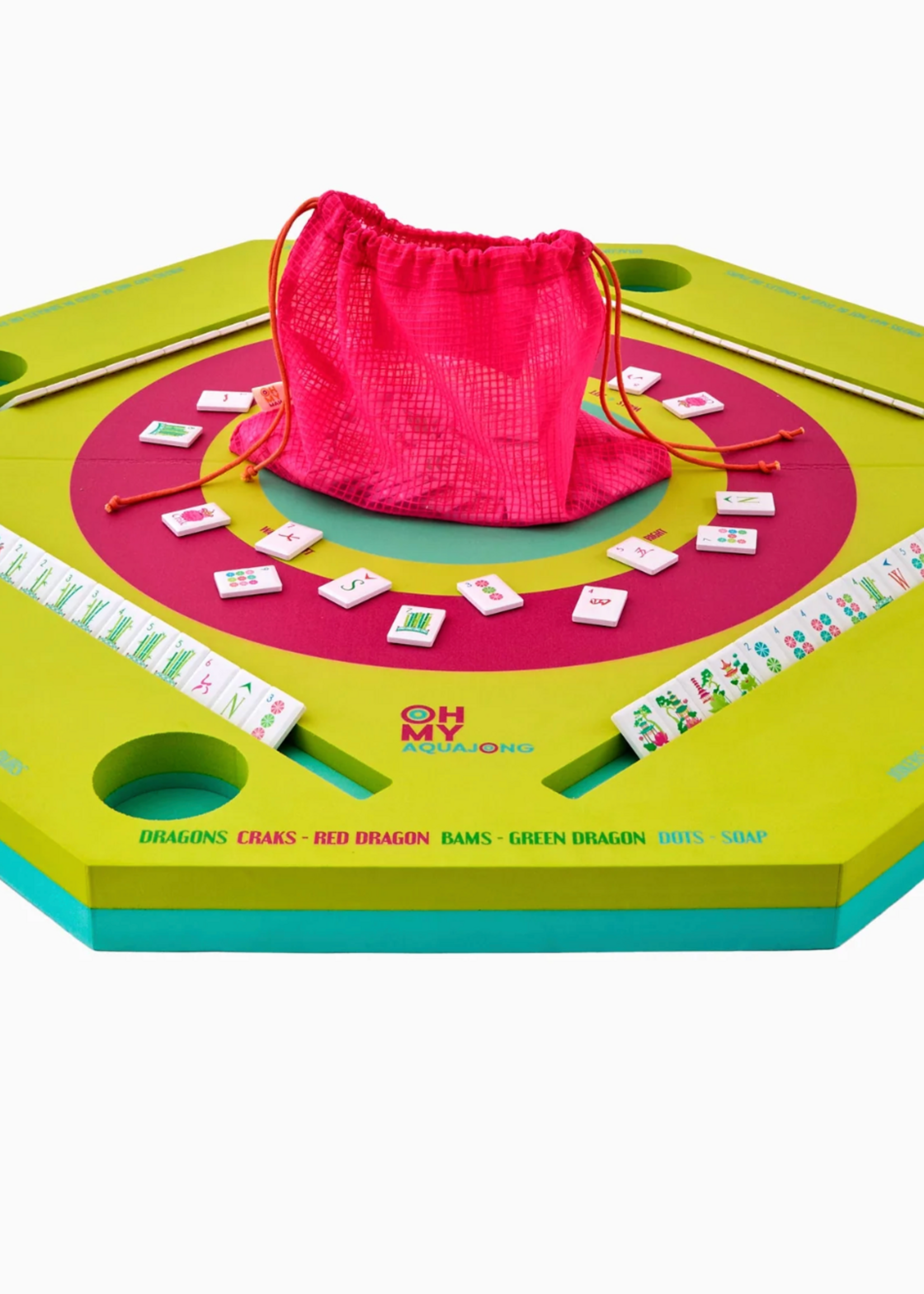 Oh My Mahjong Green Aqua Jong Pool Mat