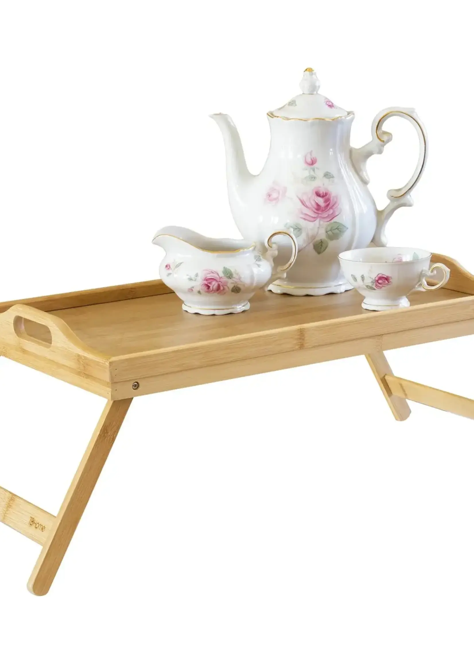 Bamboo Breakfast Tray with Folding Legs