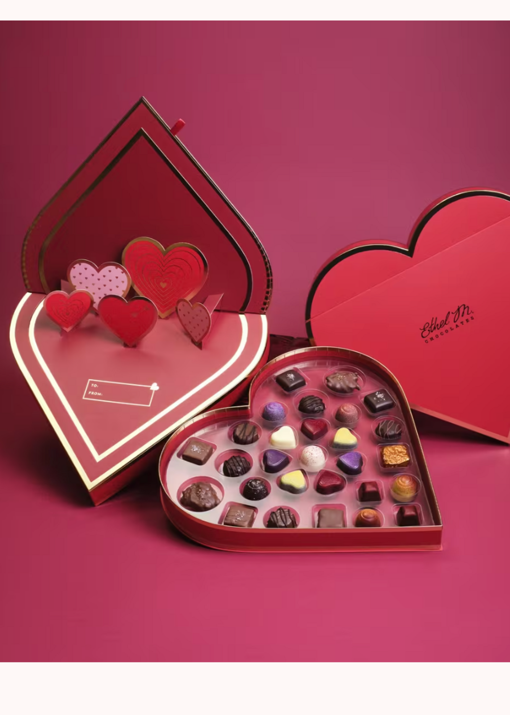 Ethel M Chocolates Valentine Large Heart 28pc