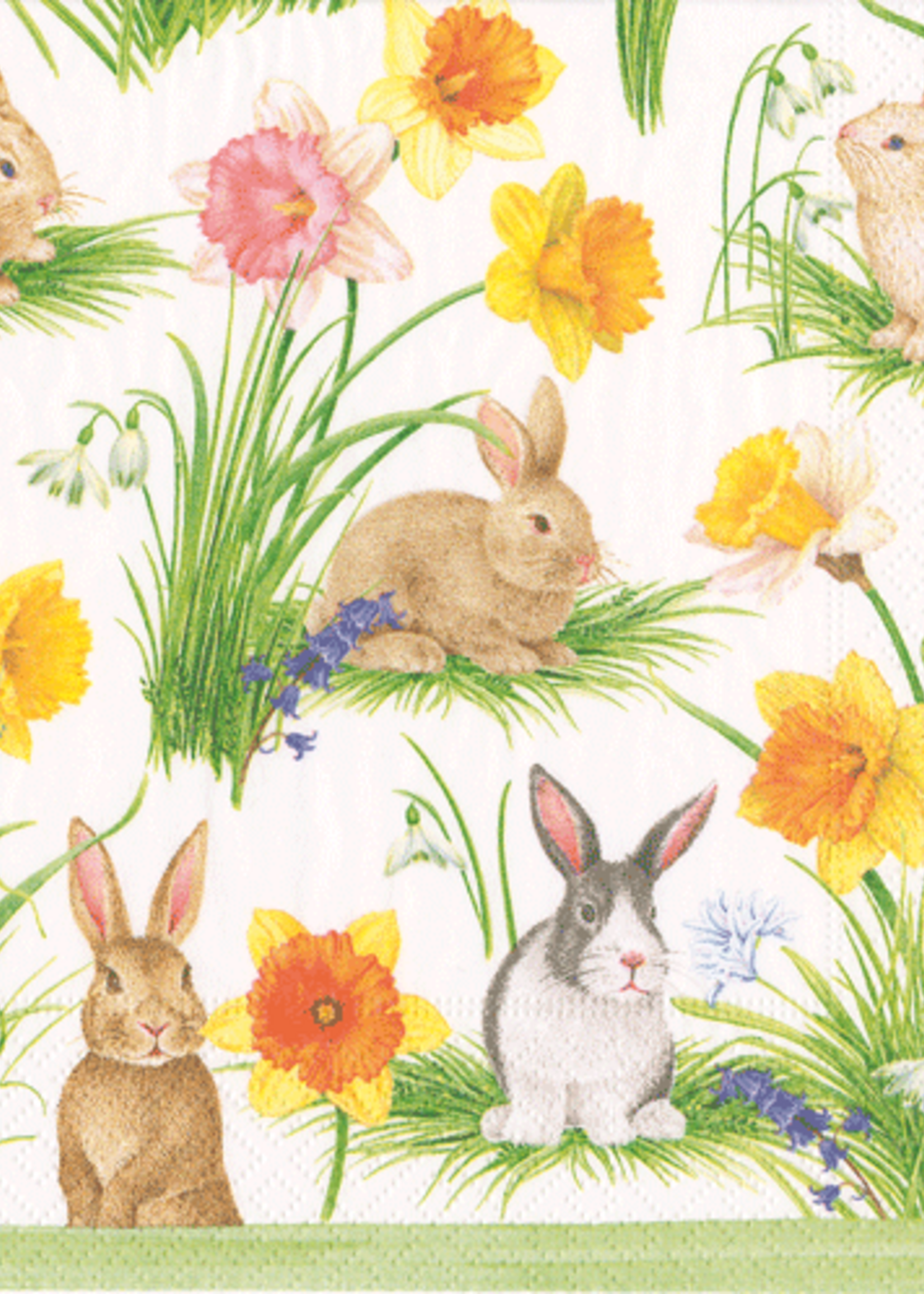 Caspari Luncheon : Bunnies and Daffodils