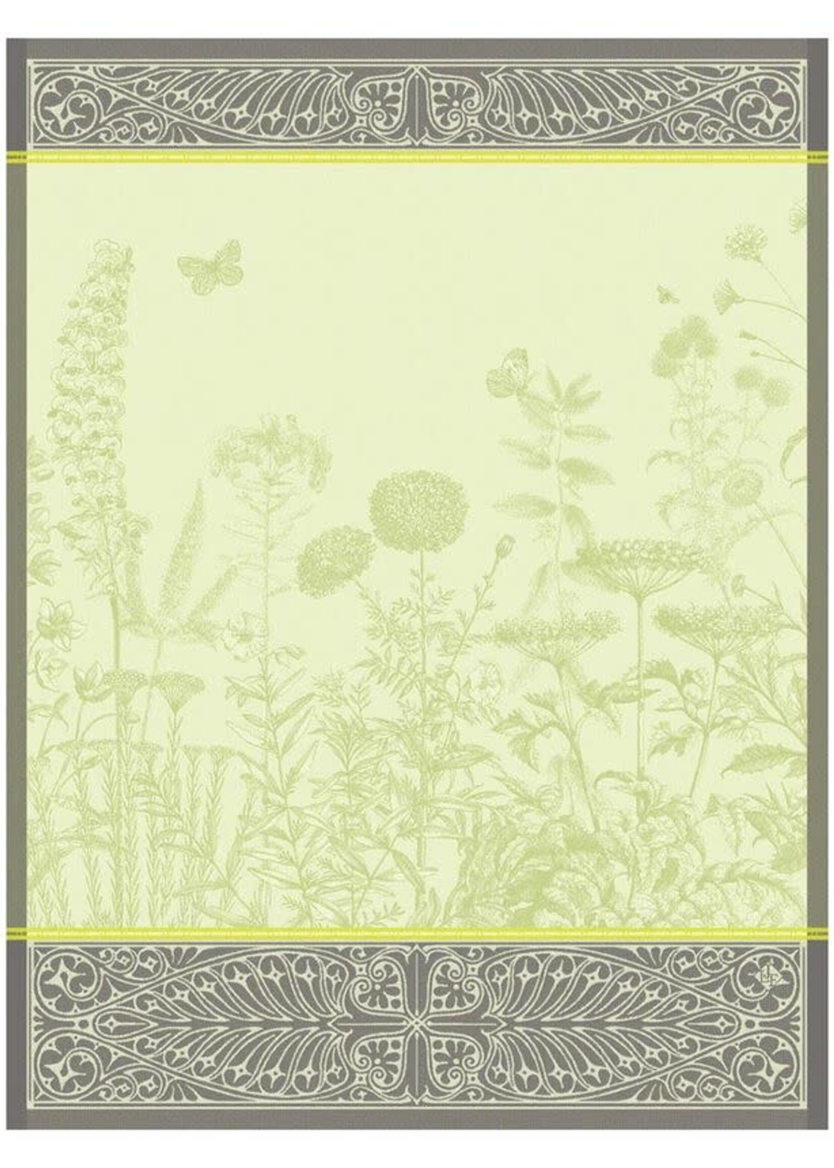 Le Jacquard Francais BLOOMING GREEN TEA TOWEL 24" x 31"