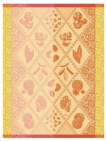 Le Jacquard Francais ECLATS DU MIDI DOUCEUR RED TEA TOWEL 24" x  31"