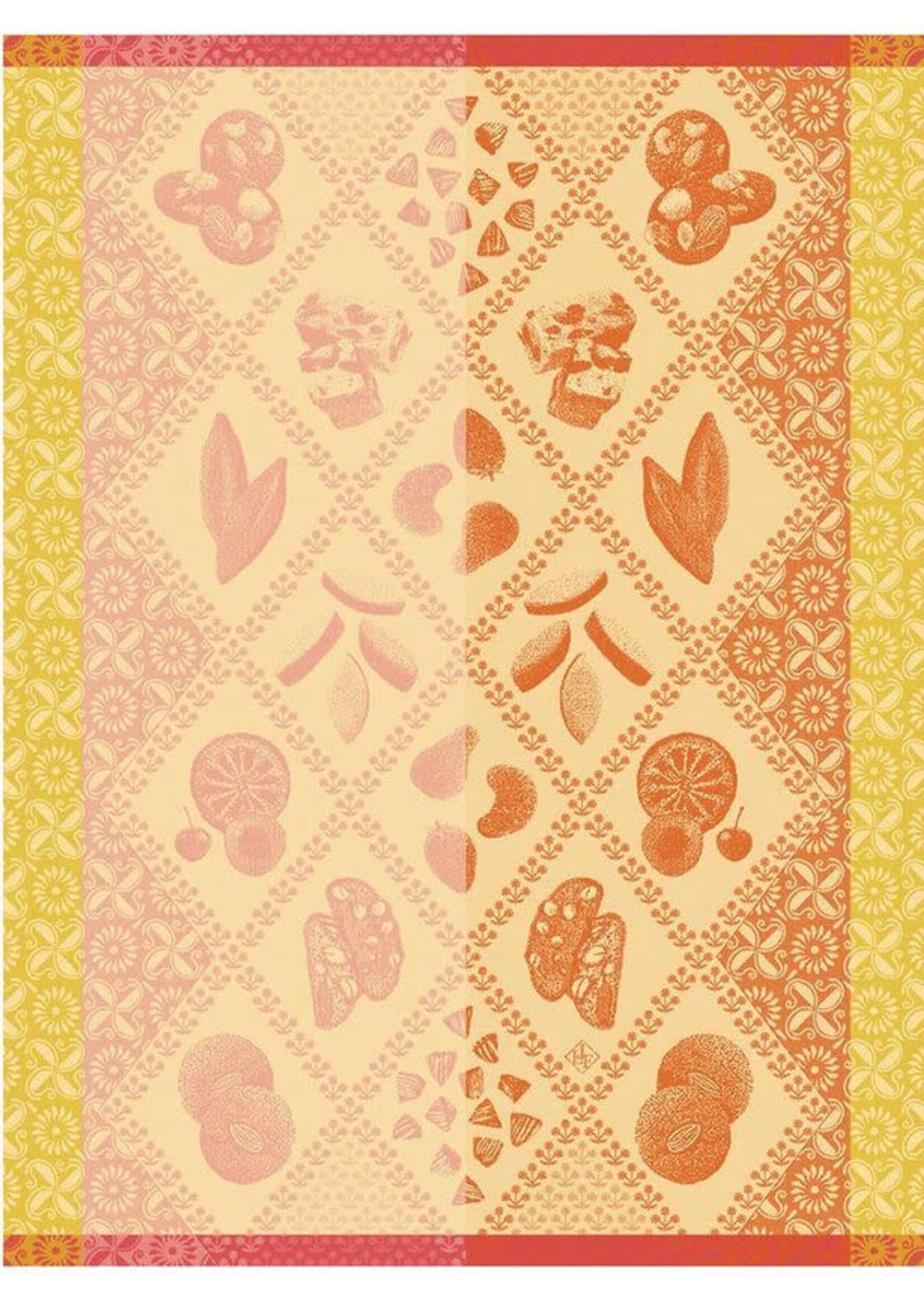 Le Jacquard Francais ECLATS DU MIDI DOUCEUR RED TEA TOWEL 24" x  31"