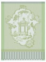 Le Jacquard Francais PROMENADE IMPERIALE GREEN TEA TOWEL 24" x 31"