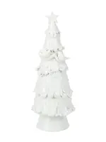 Vietri Foresta White Large Tree w/ Red Birds & Star