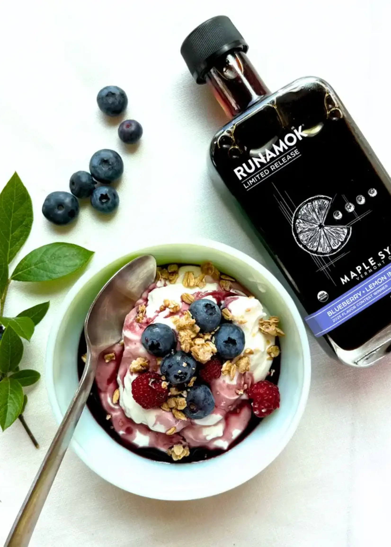 Runamok Organic Blueberry + Lemon Infused Maple Syrup