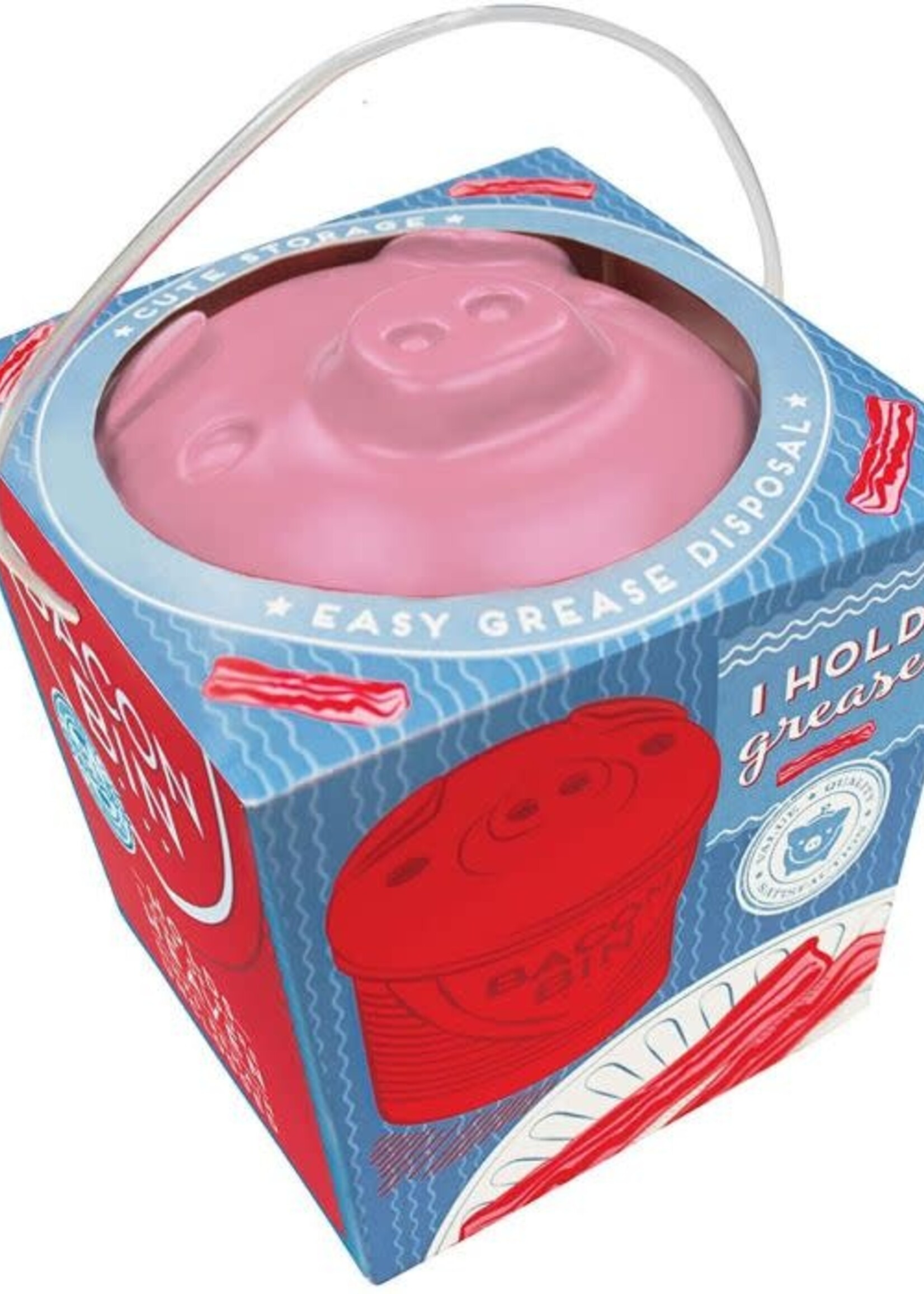 Bacon Bin Grease Holder Pink Pig